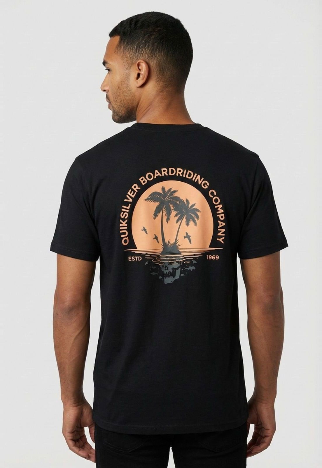 Camiseta Masculina Quiksilver Island Preta
