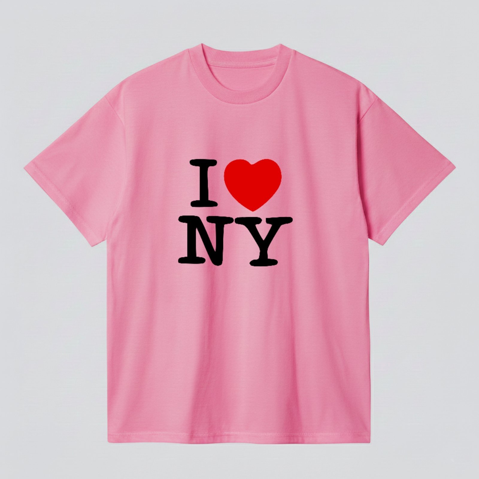 Camiseta Básica I Love New York Design Urbano Unissex Rosa