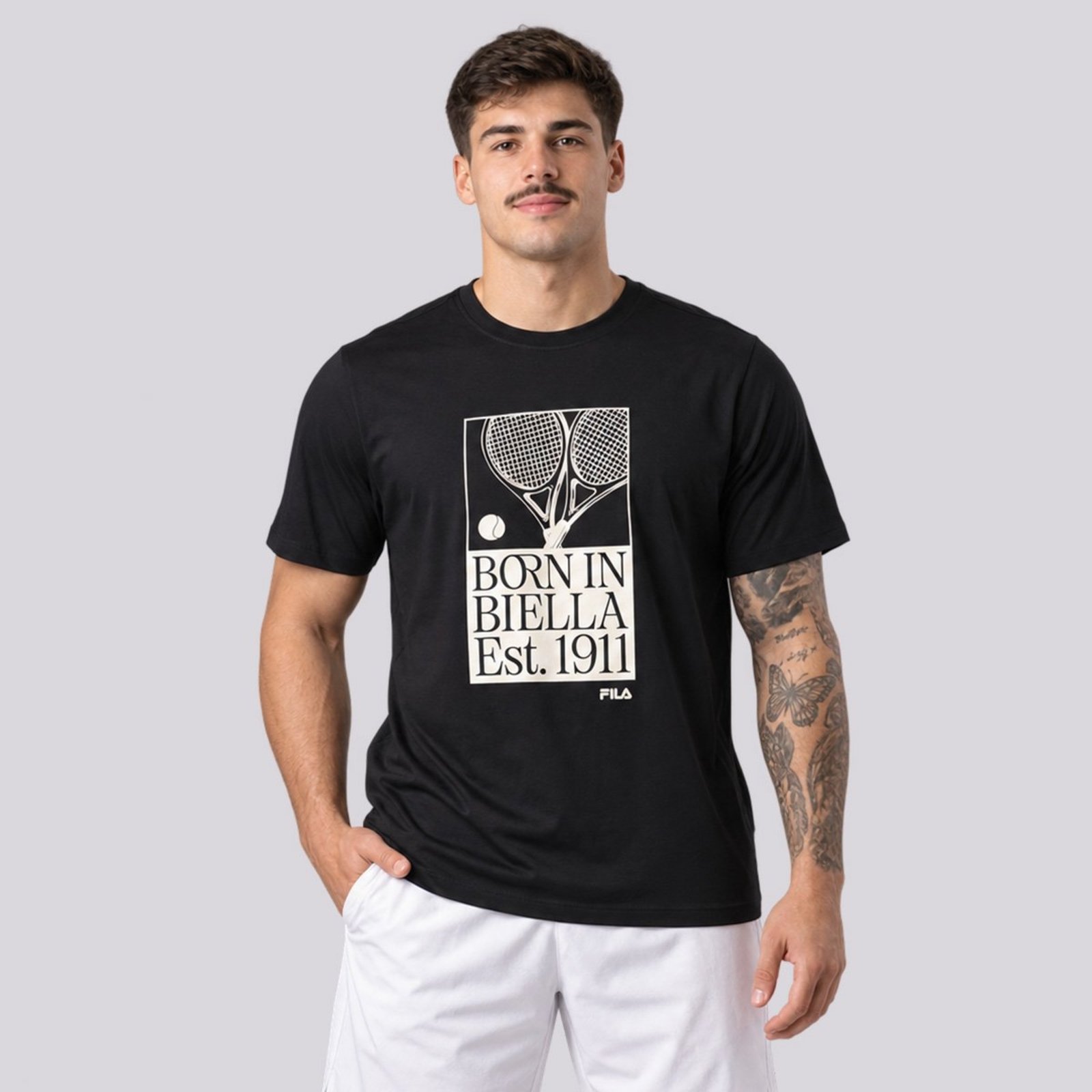 Camiseta Fila Regular Est1991 Graphic Preta