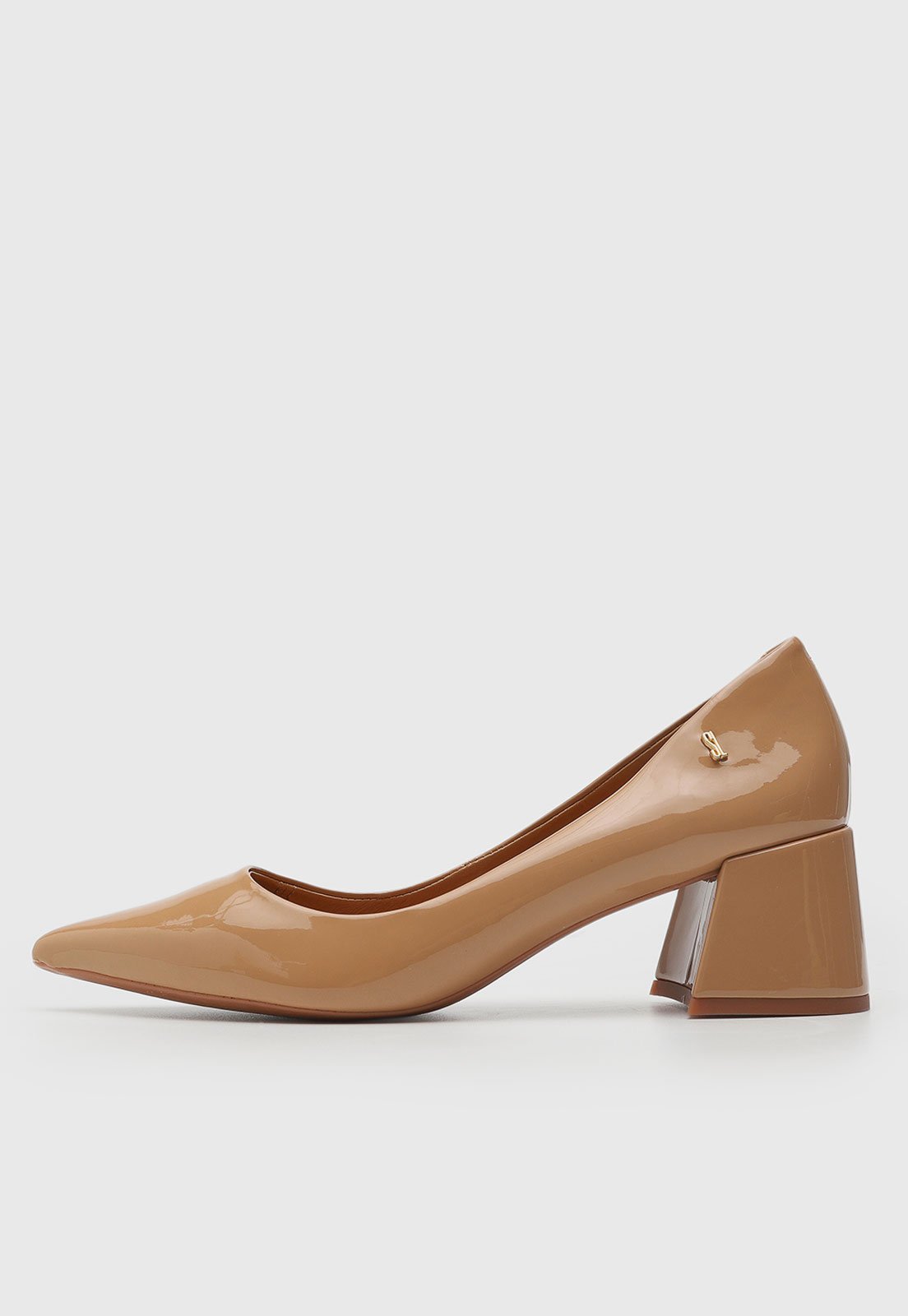 Scarpin Feminino Santa Lolla Salto Quadrado Nude