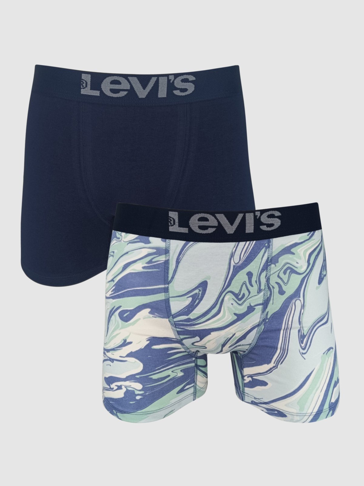 Kit 2 Cuecas Levi's Boxer Cotton Estampado e Navy