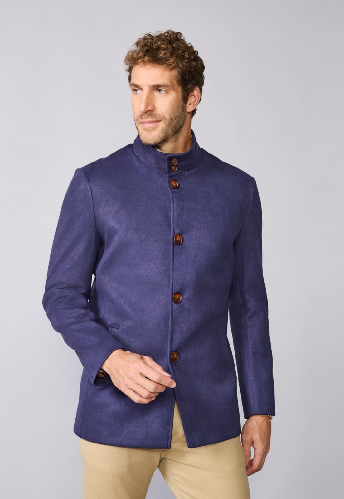 Casaco Nordic Suede Azul Marinho