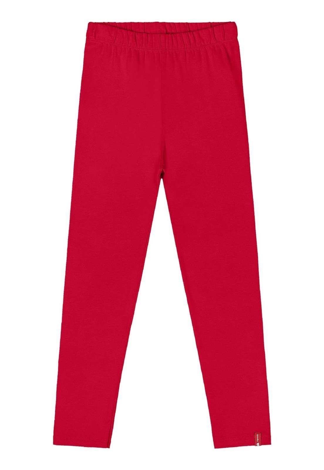 Vista 2 Infantil - Legging em Cotton para Menina Quimby vermelho Quimby vermelho