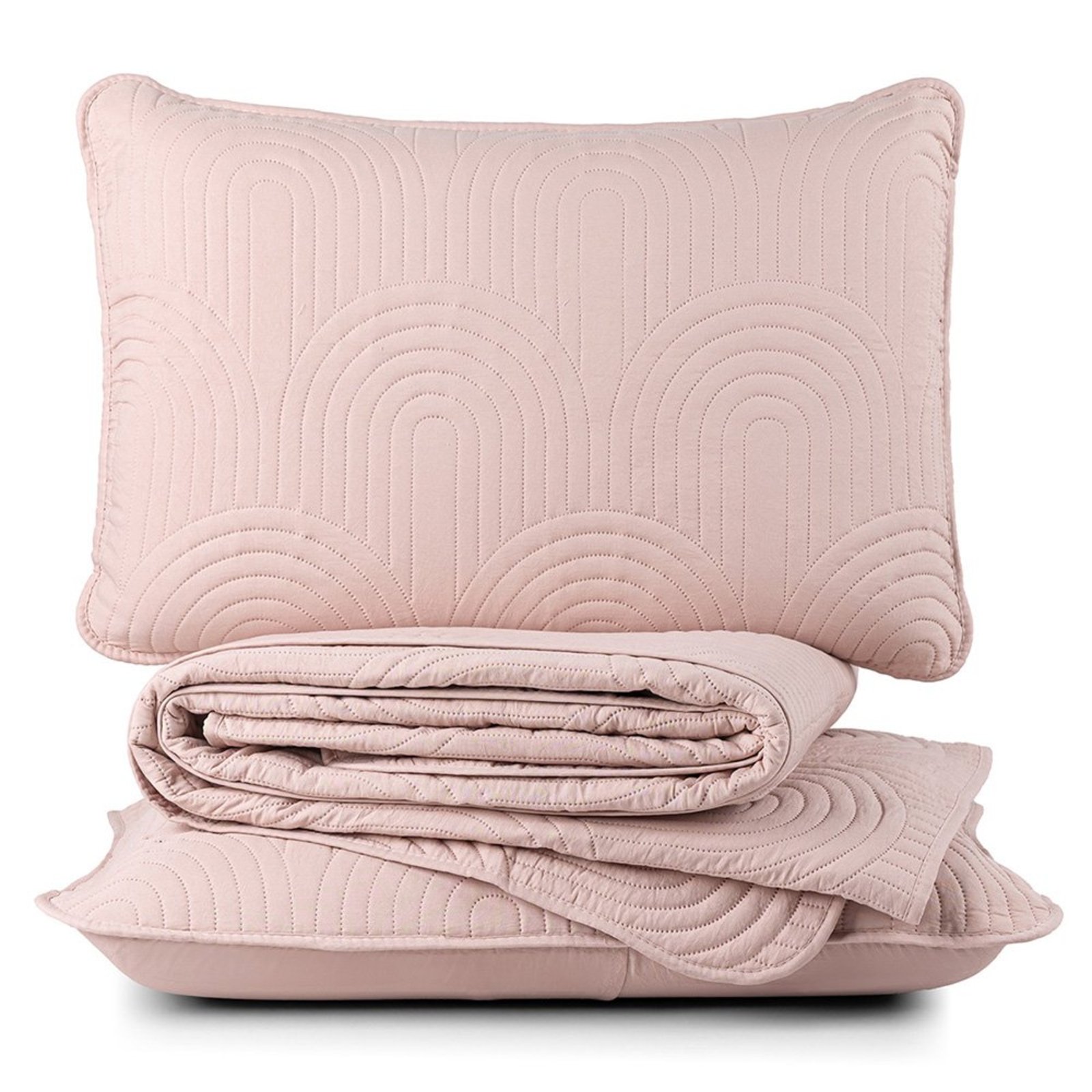 Cobre Leito Queen Casa Modelo Enxovais Arcos 200 Fios Dupla Face Rosa