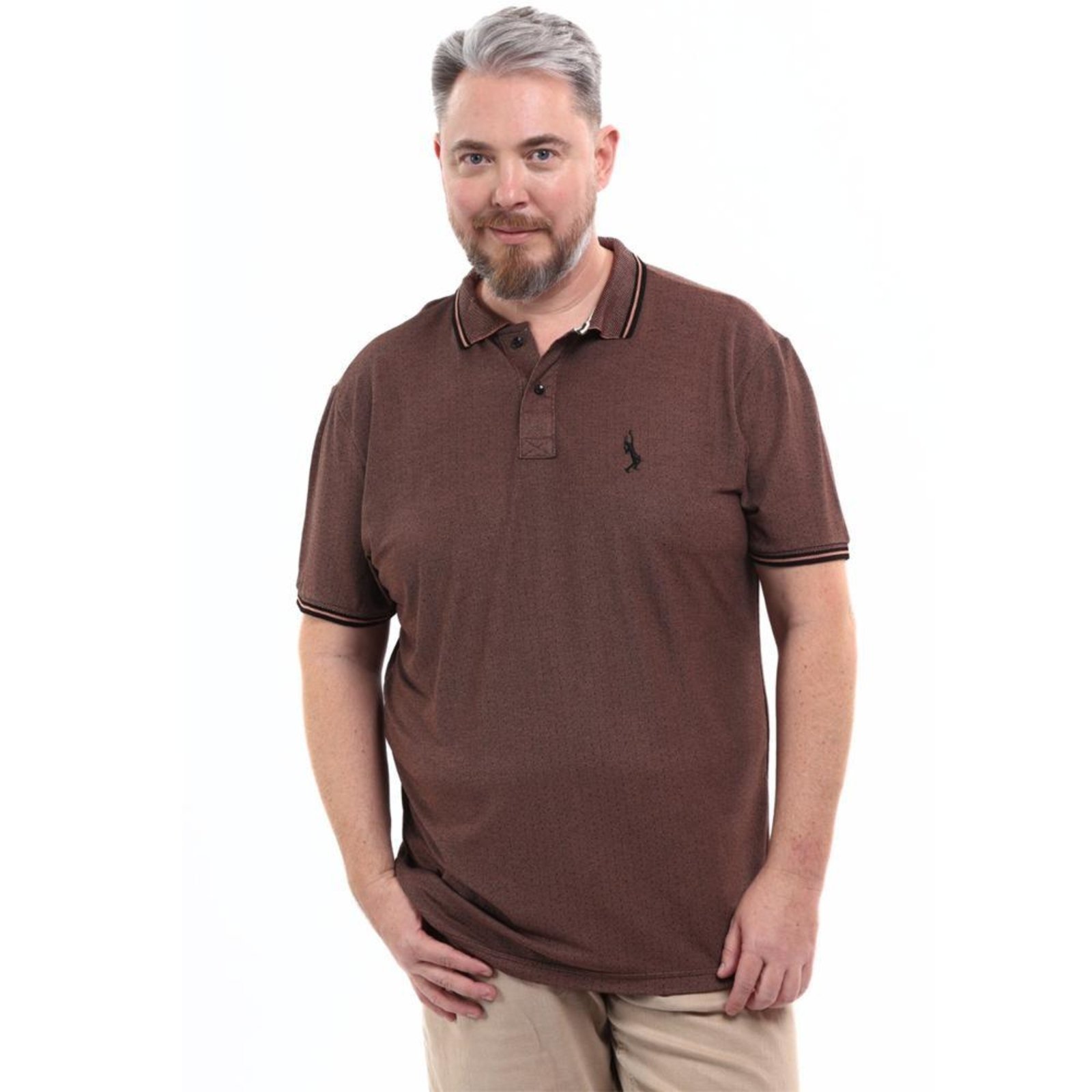 Camisa Polo Plus Masculina Piquet Conforto
