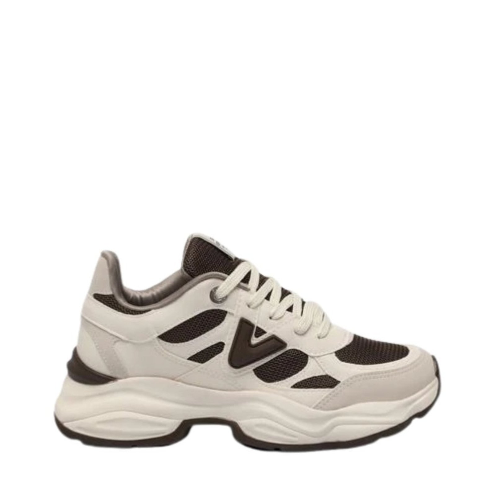 Tenis Via Marte Casual Chunky Bege e Marrom e Off White Via Marte Multicolorido