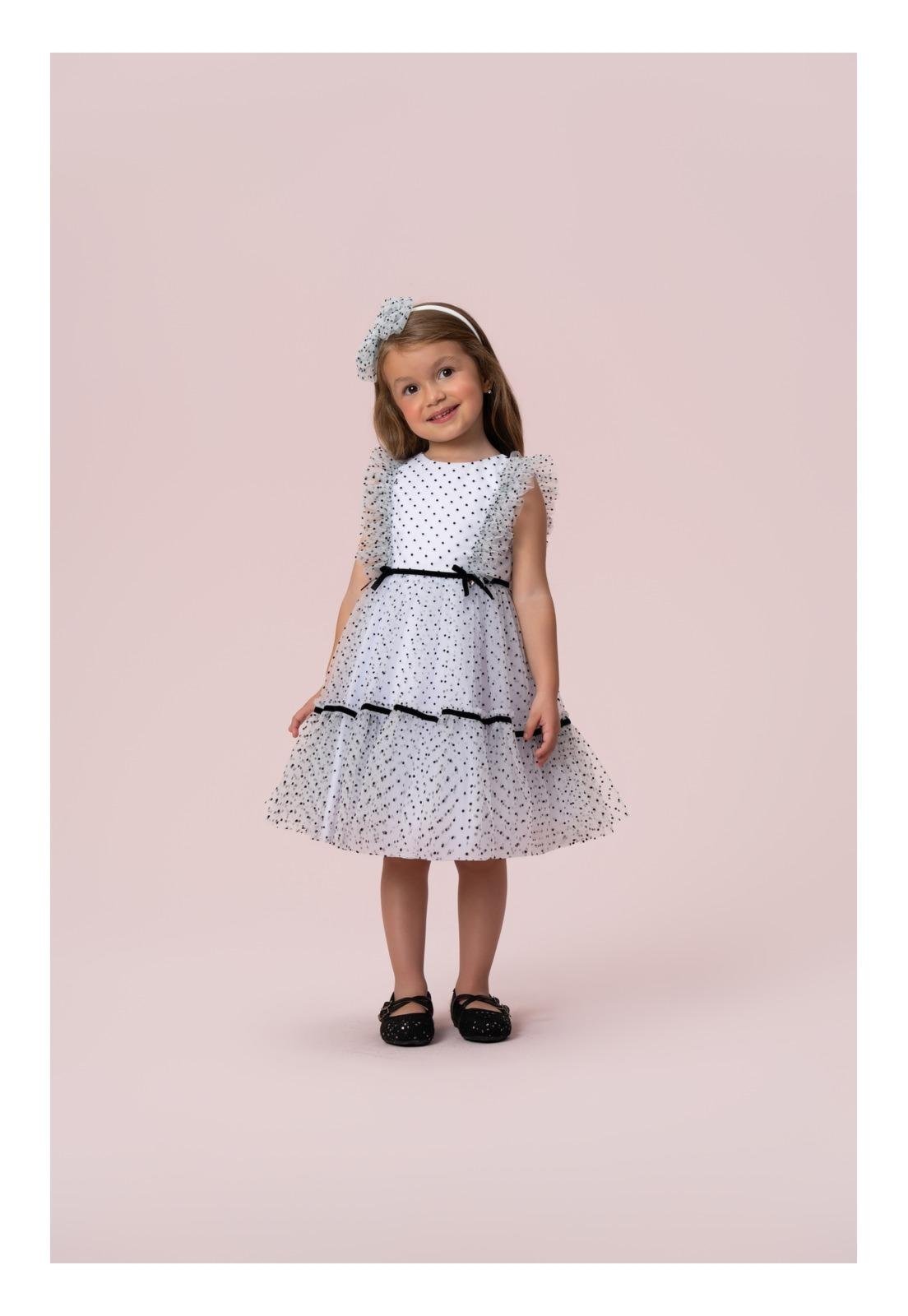 Infantil - Vestido Menina Festa Estampado Petit Cherie 1 Azul
