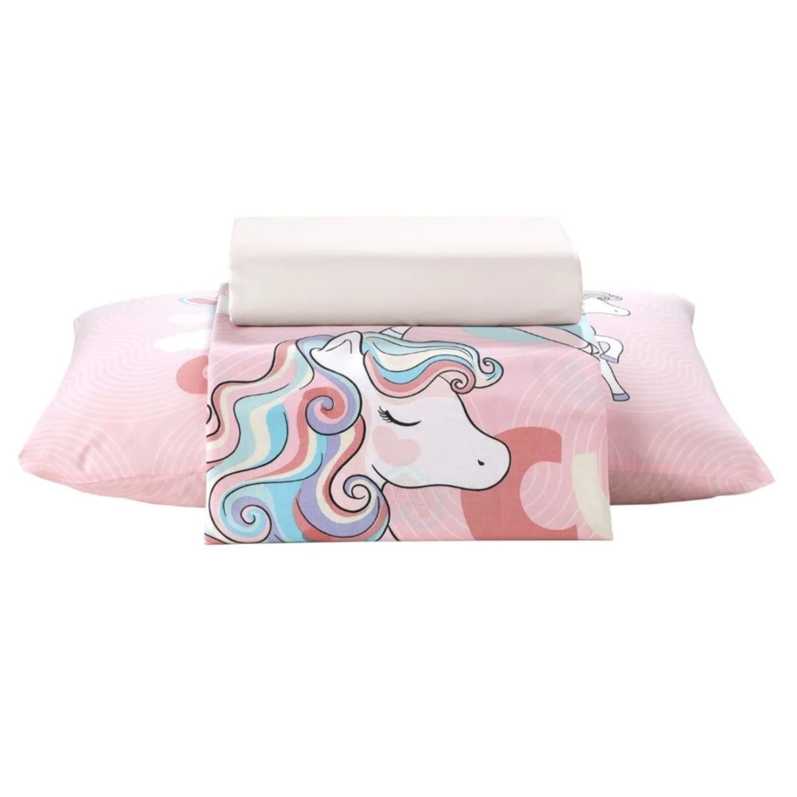 Jogo Cama Solteiro 130 Fios Dohler Fantasia Rosa