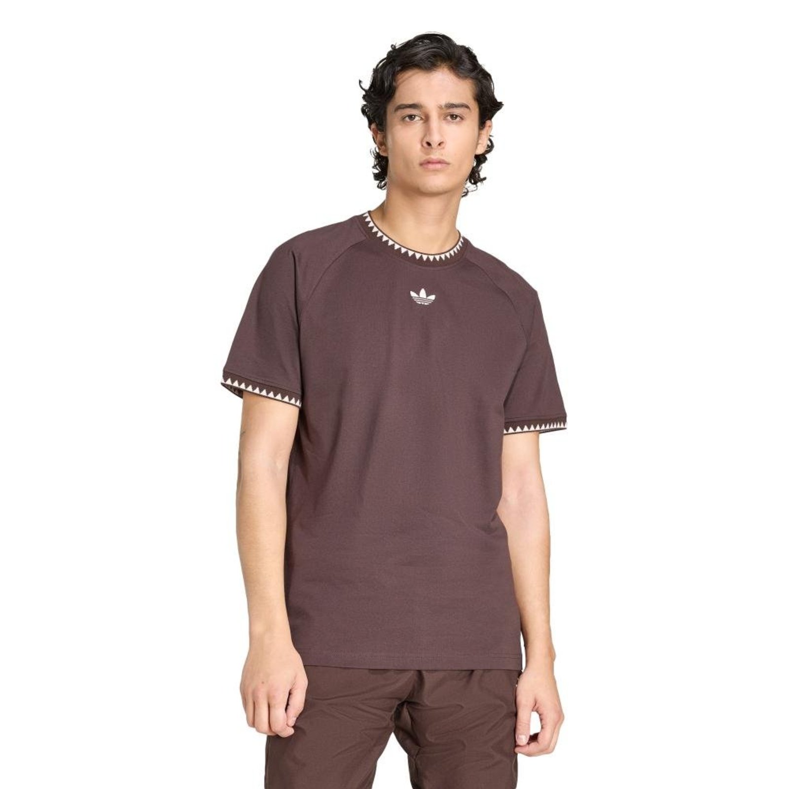 CAMISA CHEST STRIPES ENGINEERED COLLAR adidas Originals Marrom