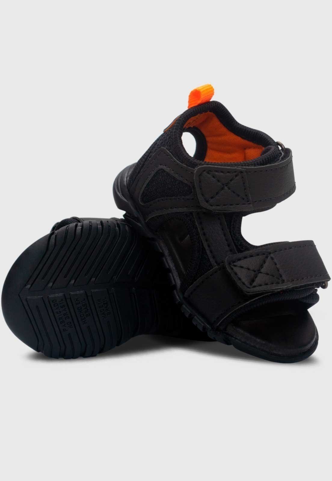 Vista 3 Infantil - Sandália Papete Pópidi preto Pópidí preto