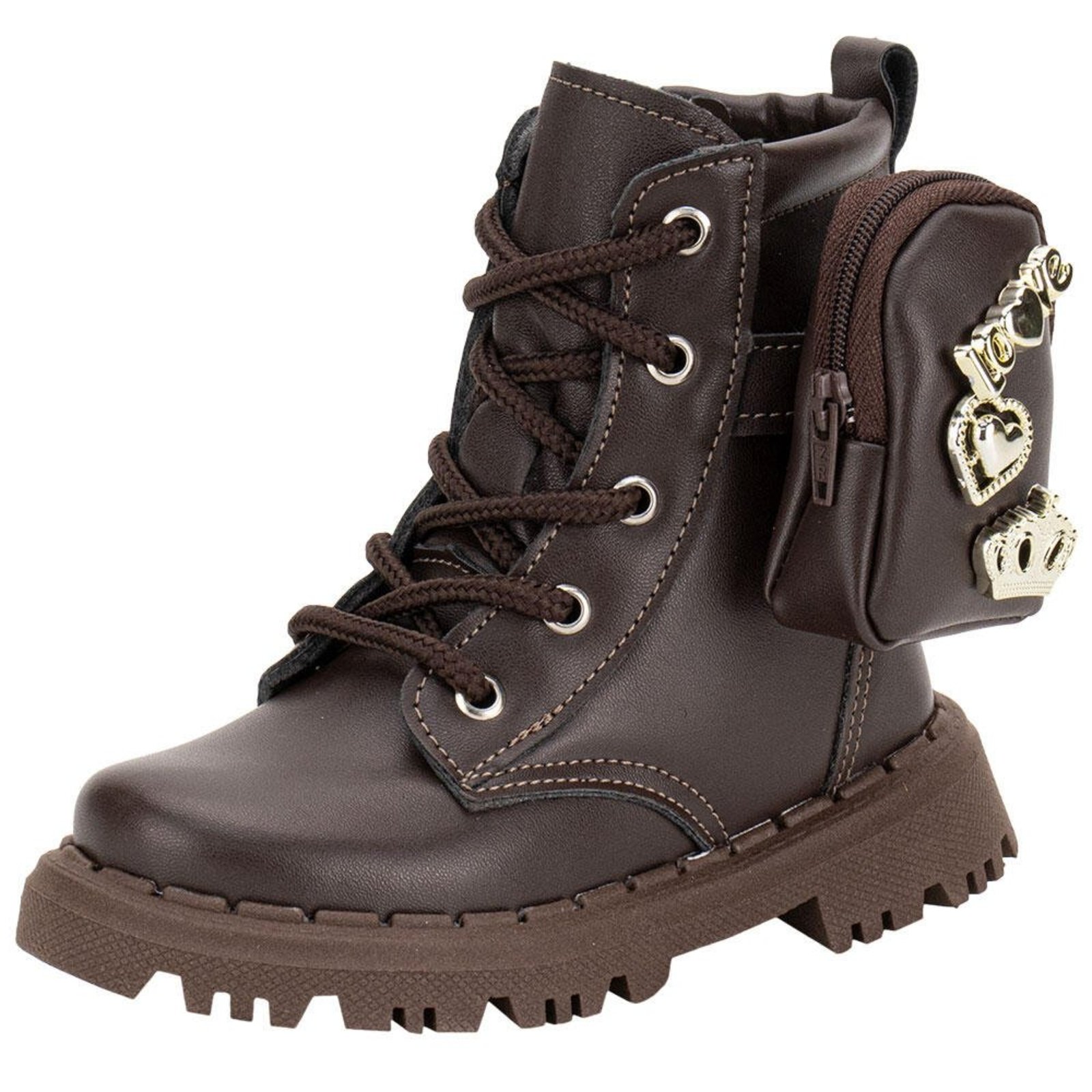 Infantil - Bota Coturno Bag Nilqi 15106 8069014 Café