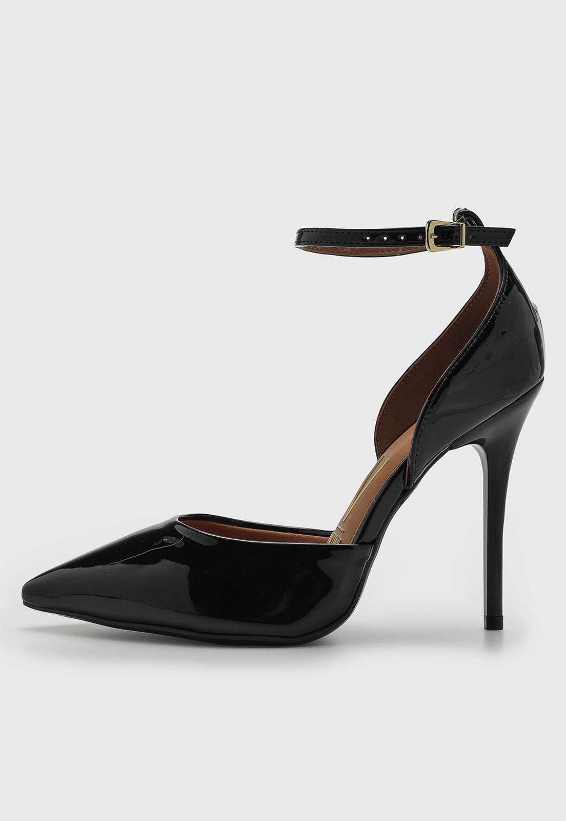 Scarpin Feminino Vizzano Salto Fino Amarração Preto