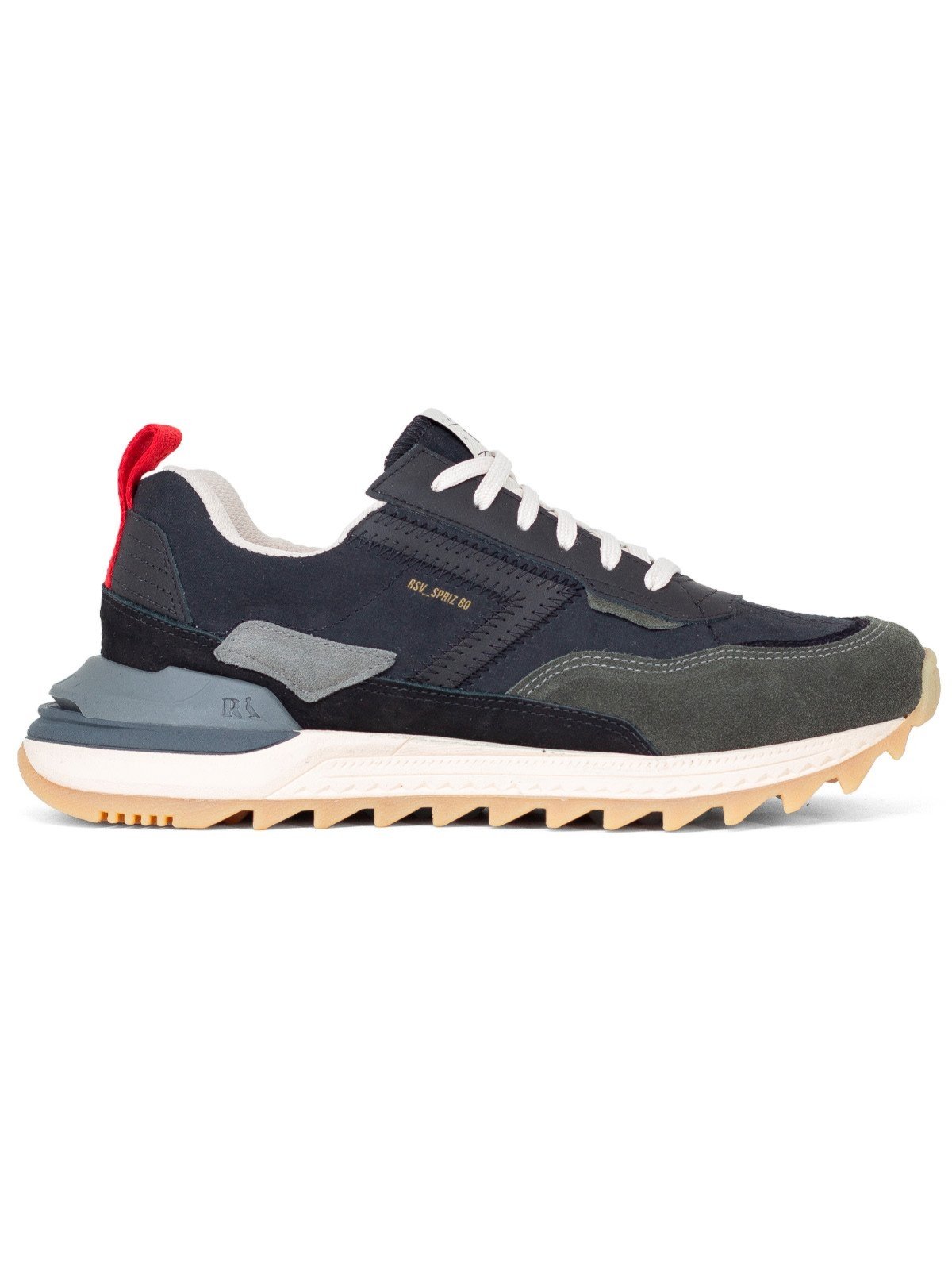 Tênis Masculino Reserva RSV Spriz 80 Clássico Sneaker Conforto Cinza Escuro Preto