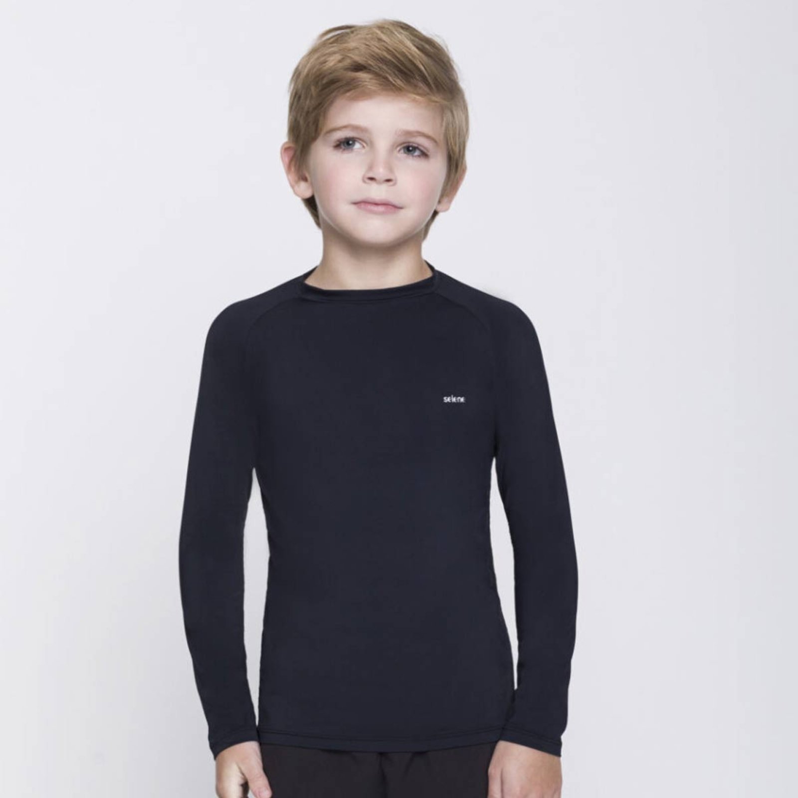 Camiseta Selene Manga Longa Proteção UV50+ Preta