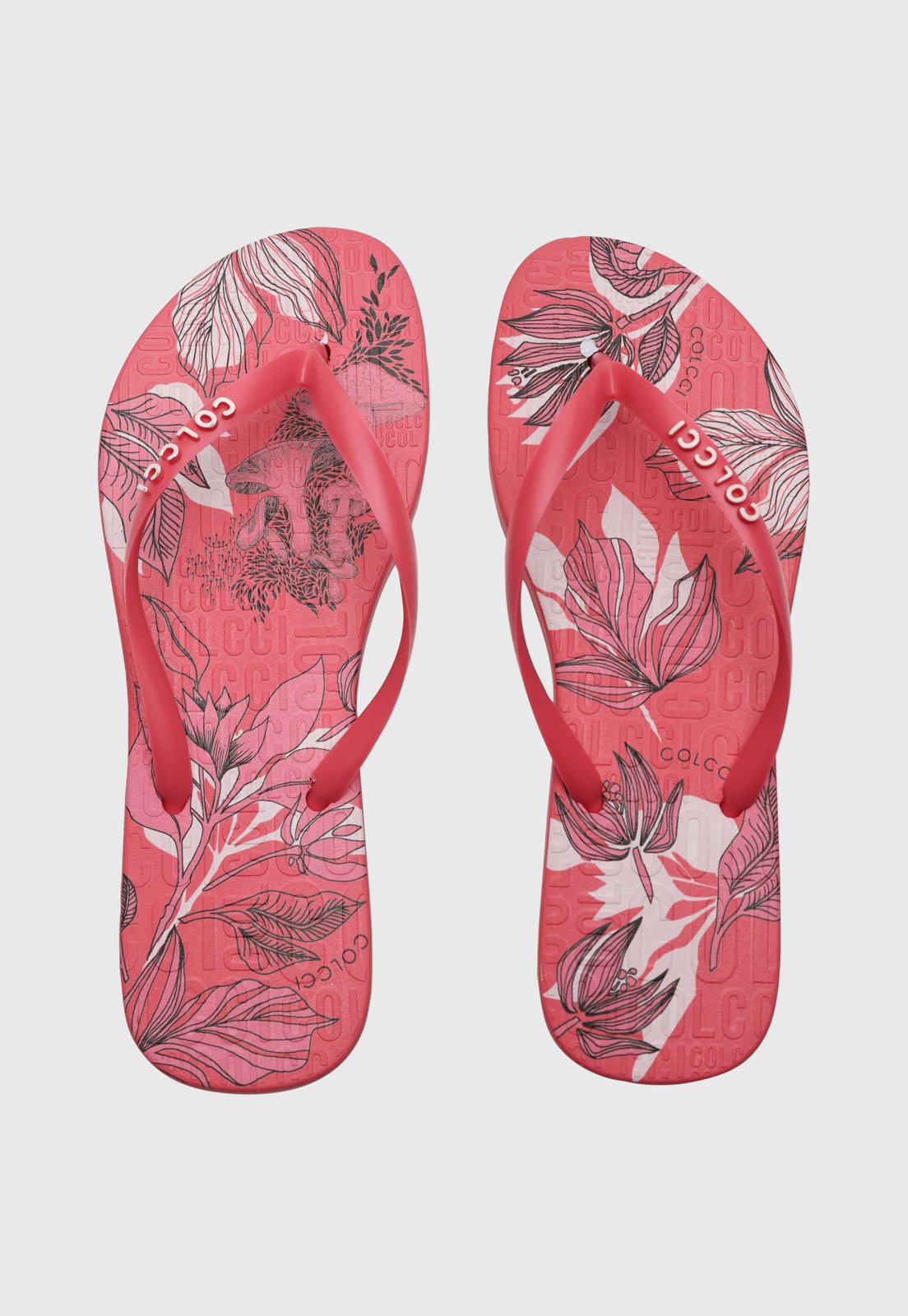 Chinelo Dedo Feminino Colcci Floral Rosa