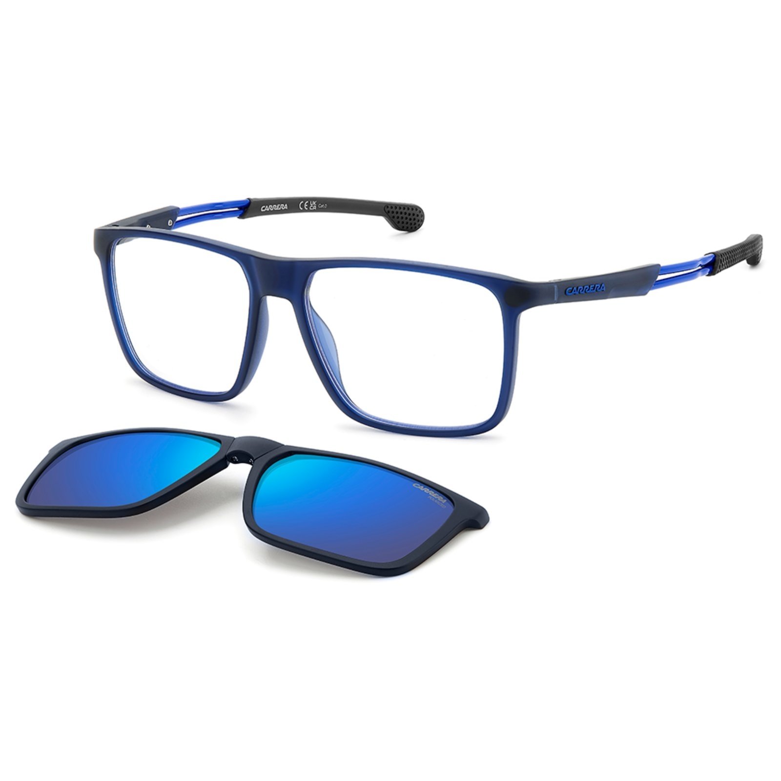 Armação de Óculos Clip On Carrera Ca 4020/Cs FLL – Azul 56 Dobrável