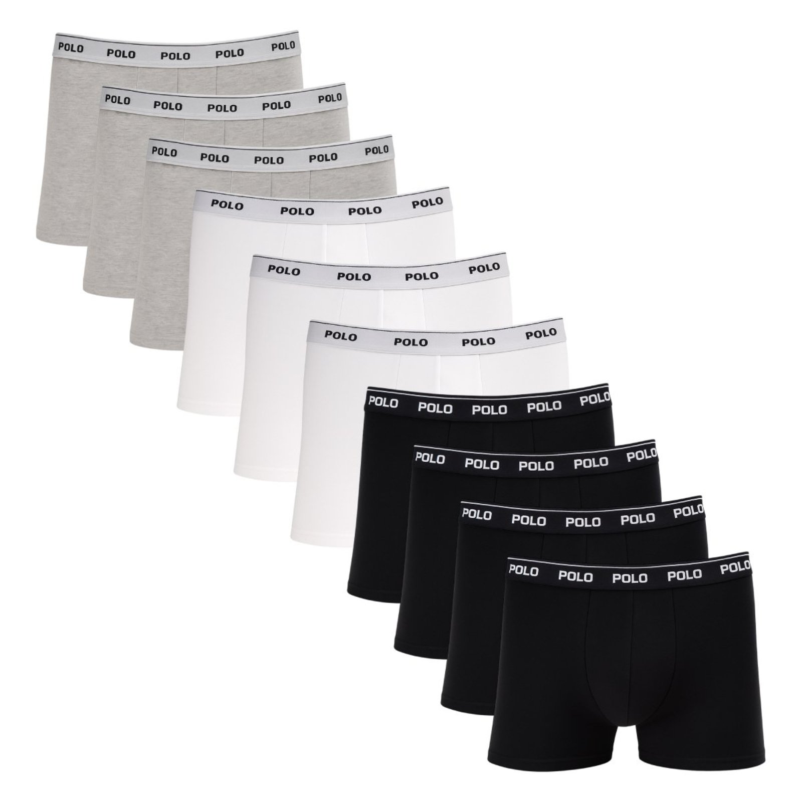 Kit 10 Cuecas Boxer Polo Star Algodão Sortida