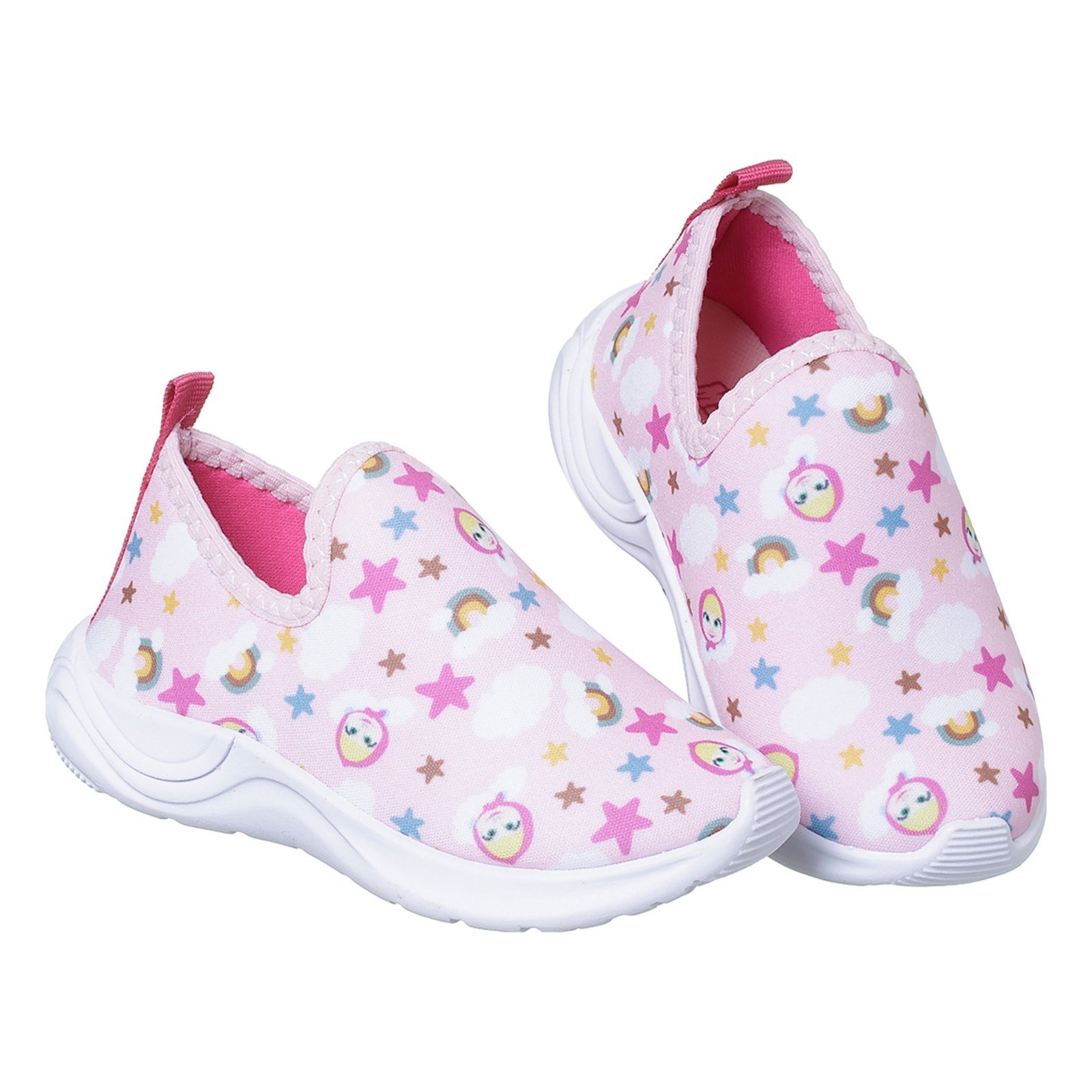Vista 3 Infantil - Tênis Menina Calce Fácil Footz Desenho Animado Masha Confortável e Macio rosa Footz rosa