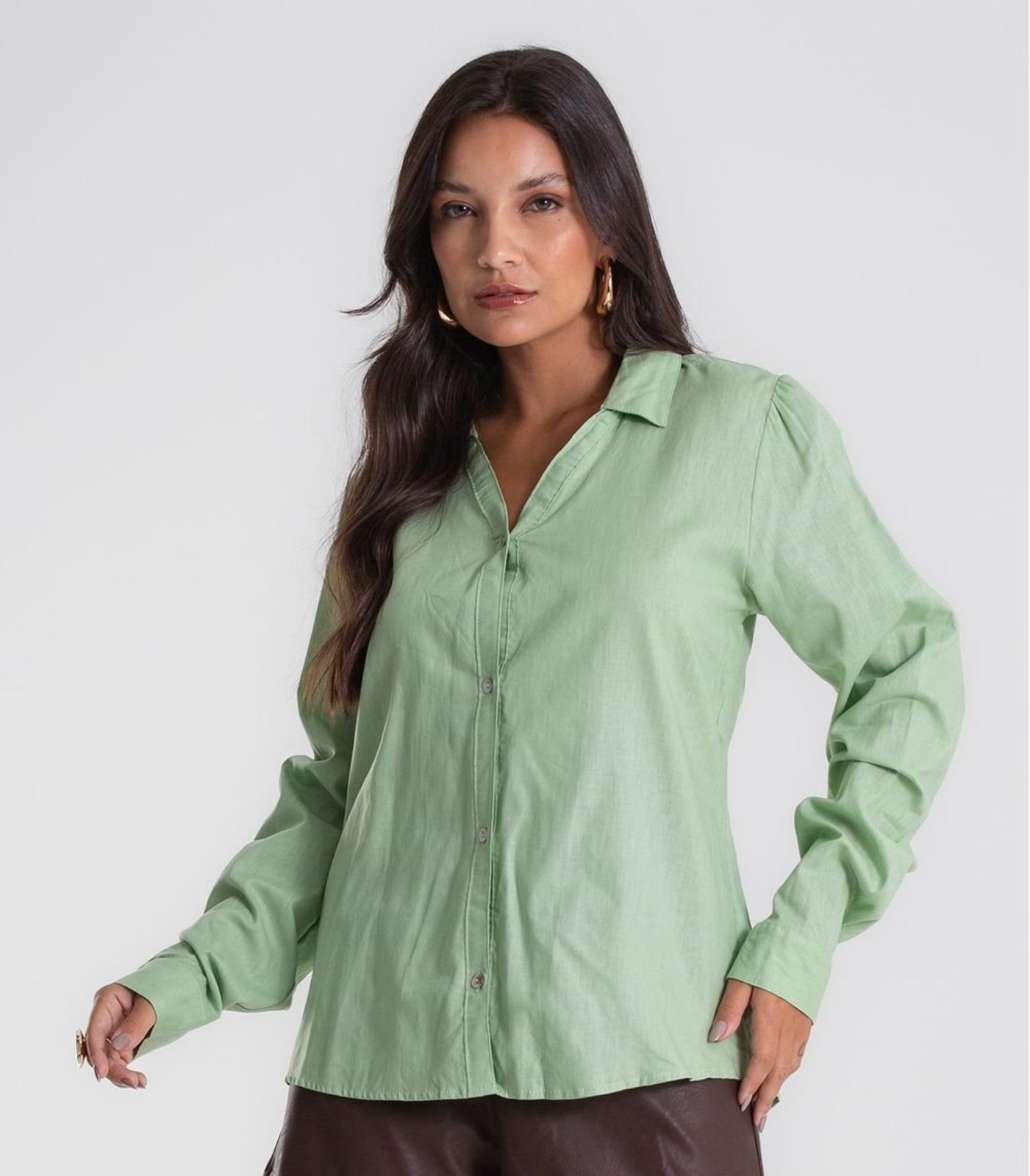 Vista 3 Camisa Feminina Manga Longa Endless rosa rosa