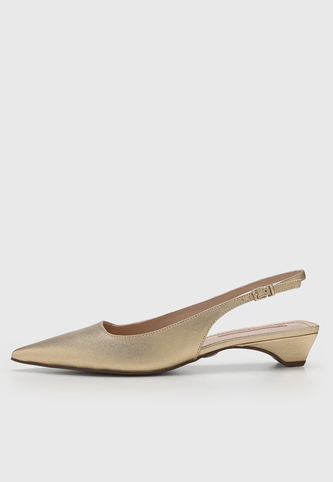 Scarpin Feminino Jorge Bischoff Couro Dourado
