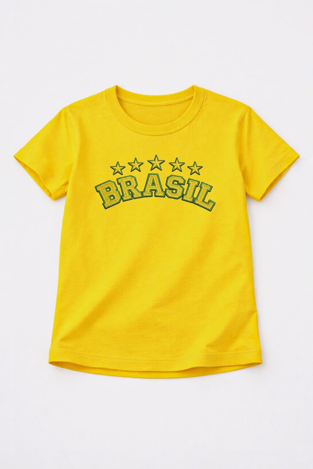 Infantil - Camiseta Masculina Brasil Amarela - Babei no Look