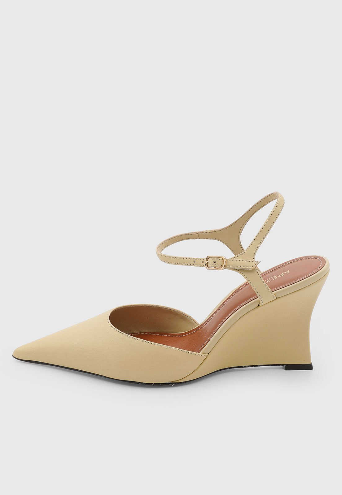 Scarpin Feminino Arezzo Couro Salto Fino Amarelo