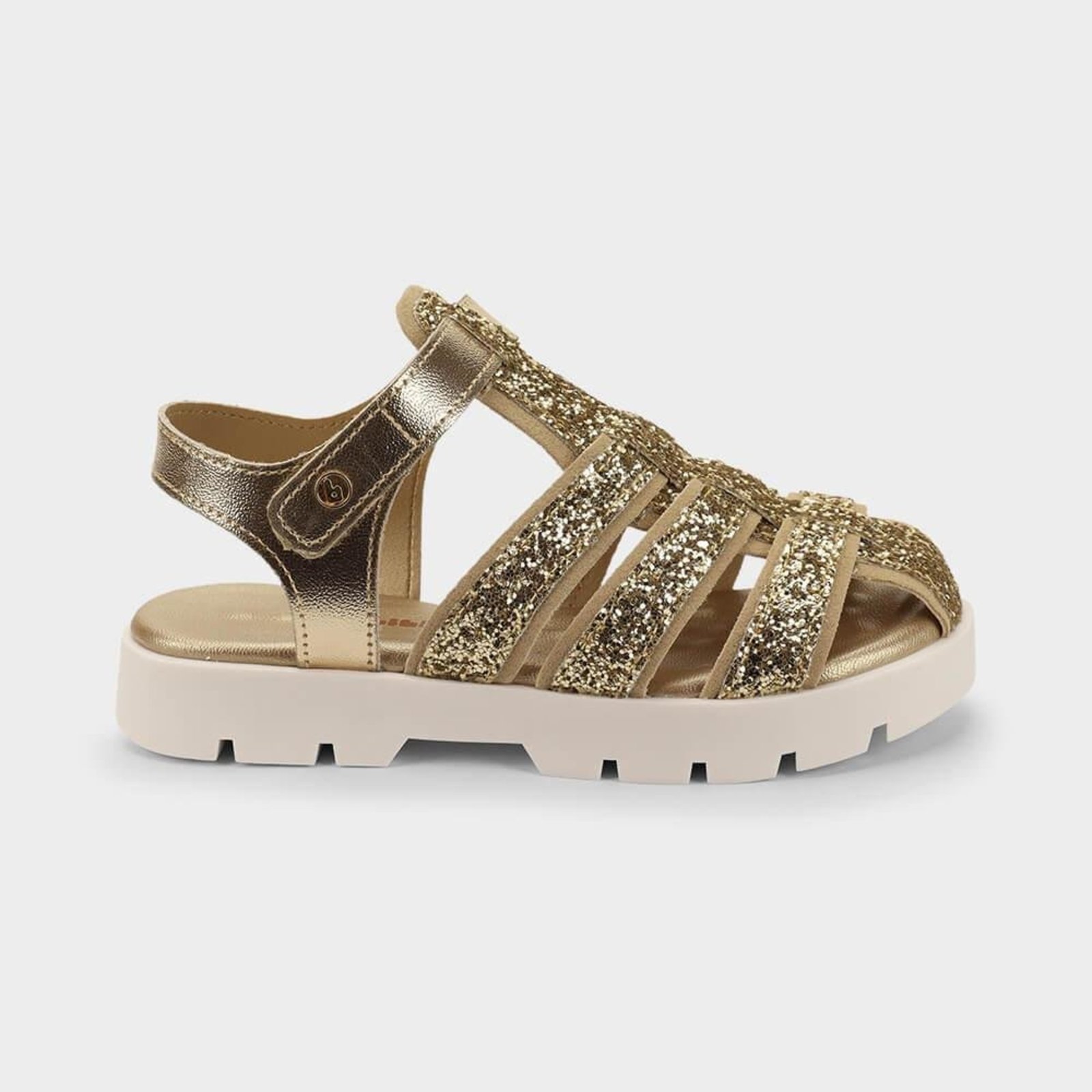 Infantil - Sandália Bibi Plataforma 2.0 Dourada com Glitter 1261067 28