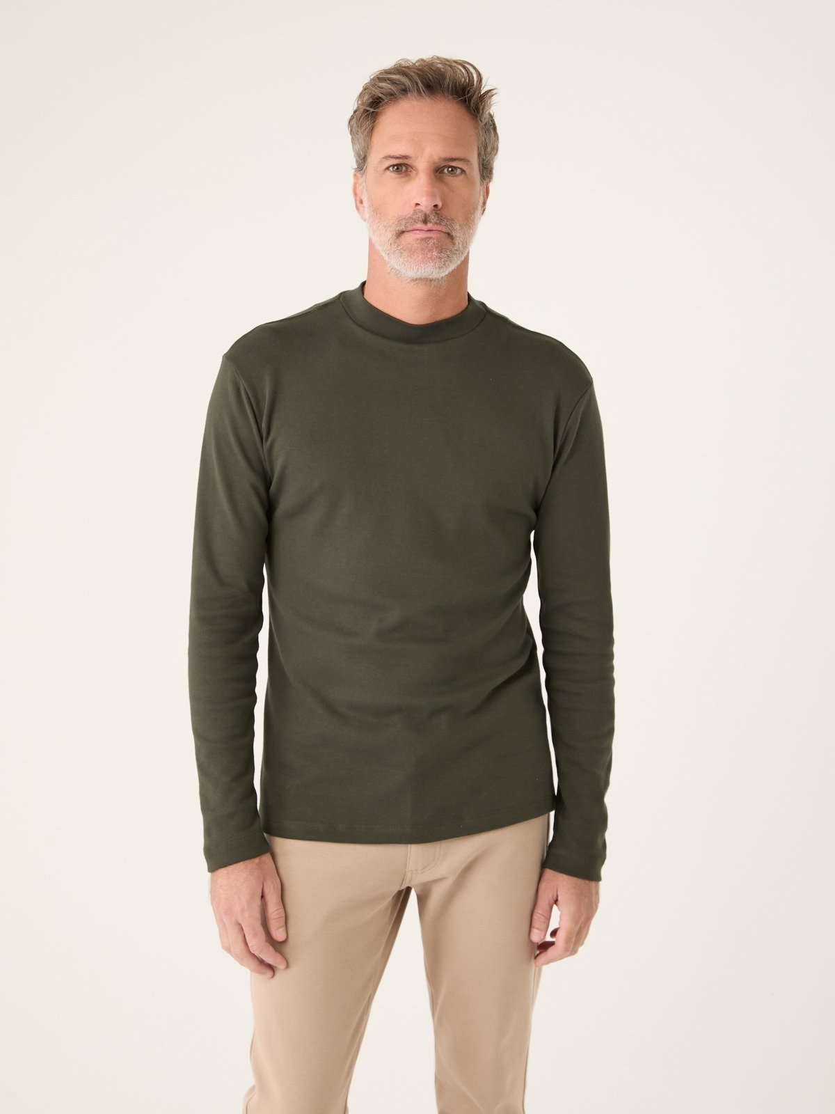 Camiseta Premium Gola Alta ML Verde Midnight