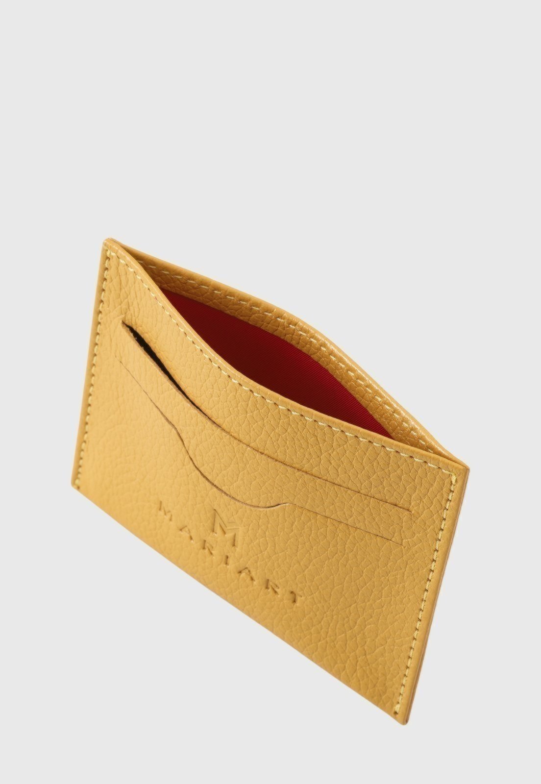 Vista 2 Porta Cartão Couro Mariart 158CMRT Cores Gold Mariart amarelo gold