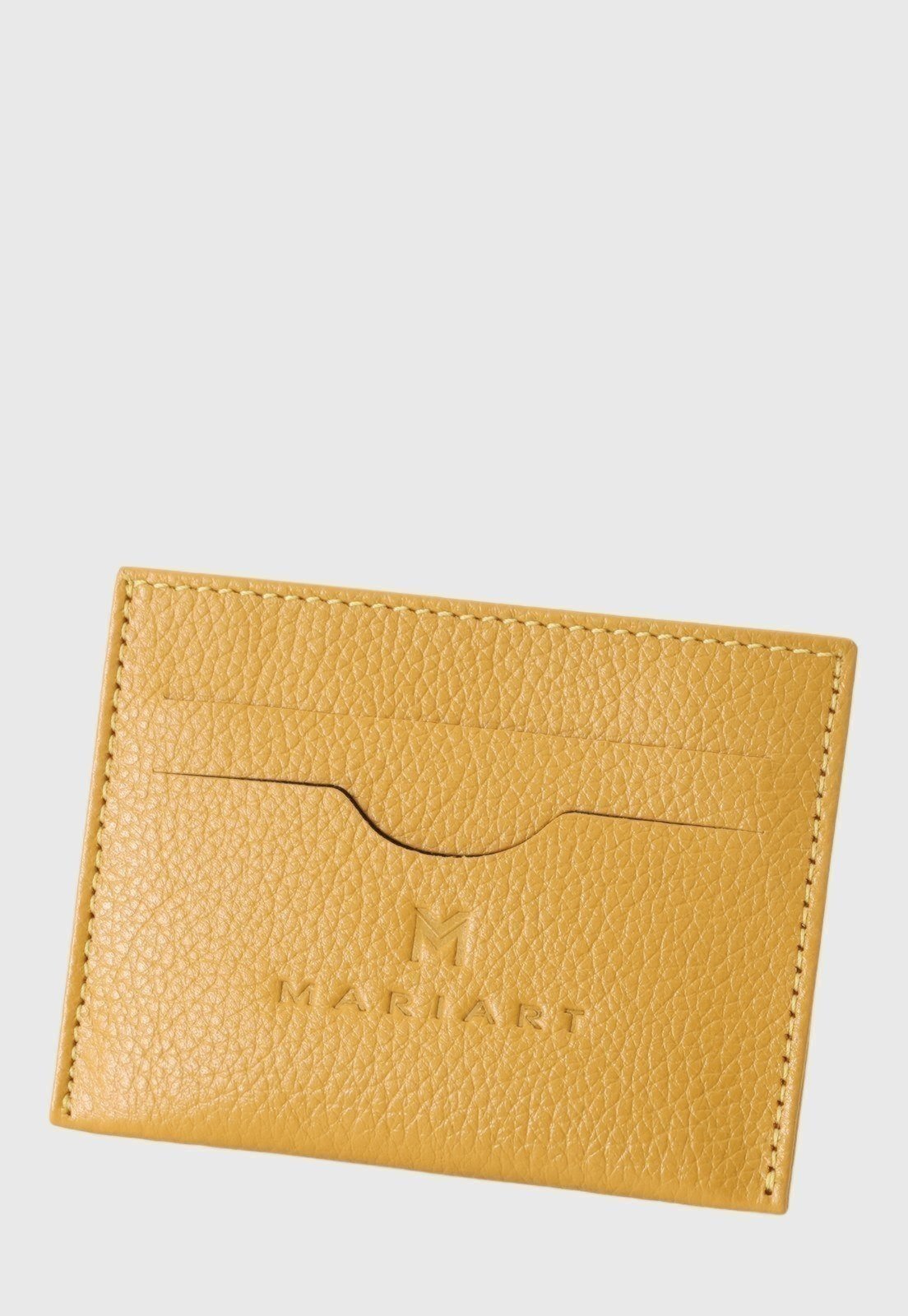 Vista 3 Porta Cartão Couro Mariart 158CMRT Cores Gold Mariart amarelo gold