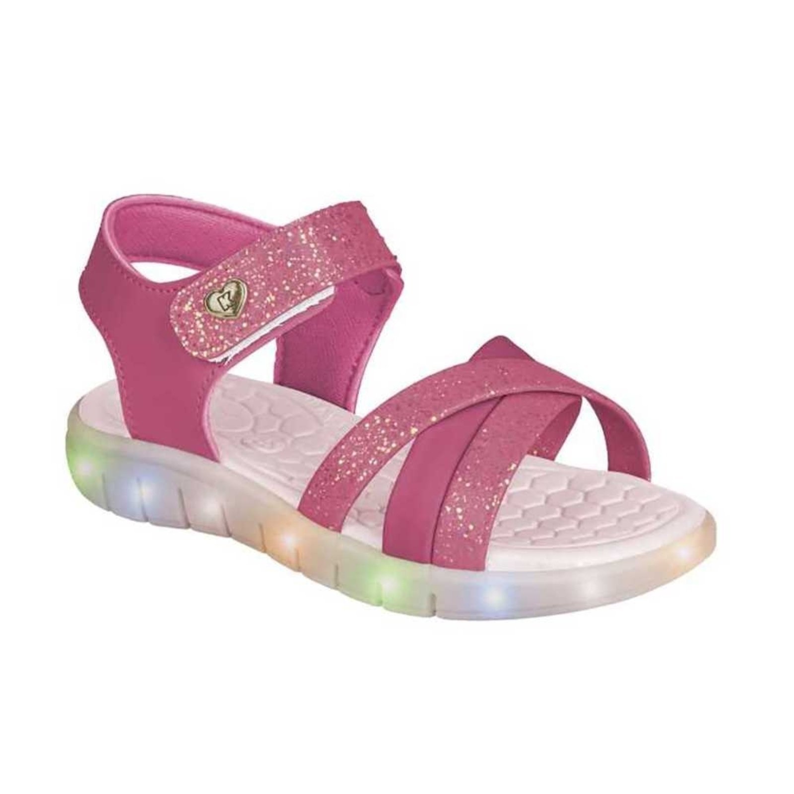 Infantil – Sandália Menina Kidy Wave Light Luzes LED Pink