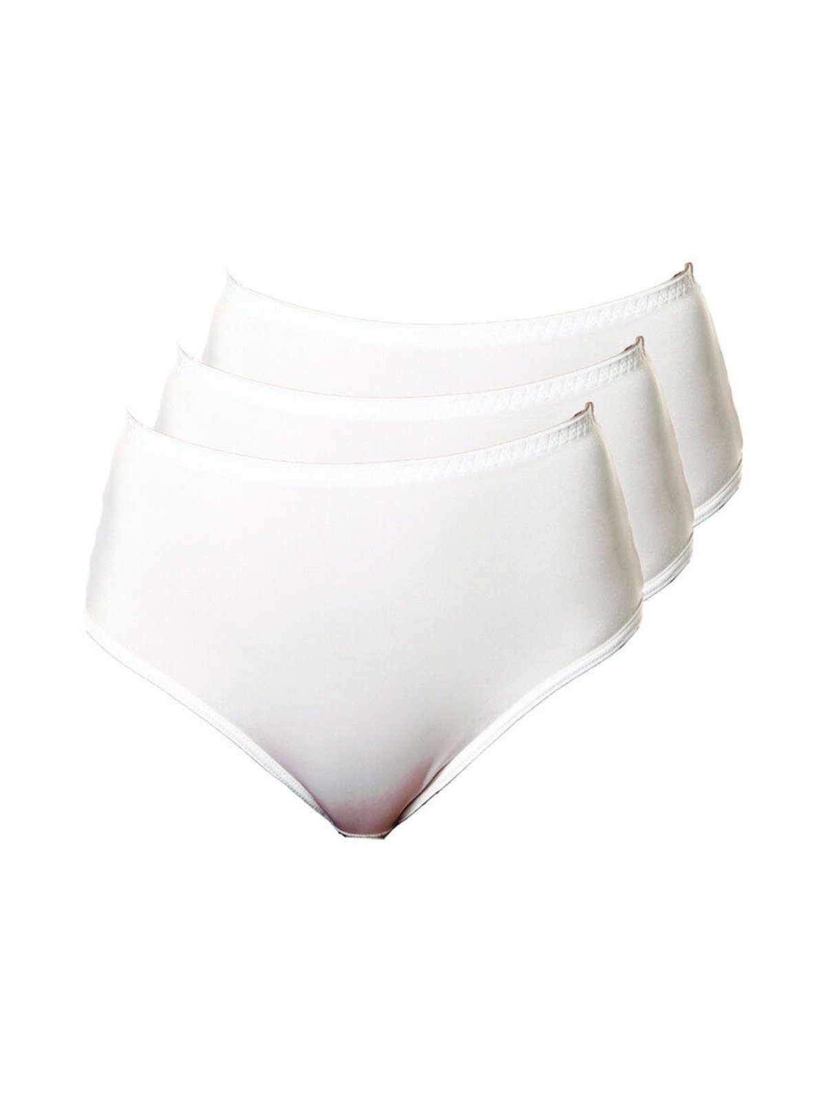 Vista 2 Kit com 3 Calcinhas Alta Chanson Demillus 57850 branco Demillus branco