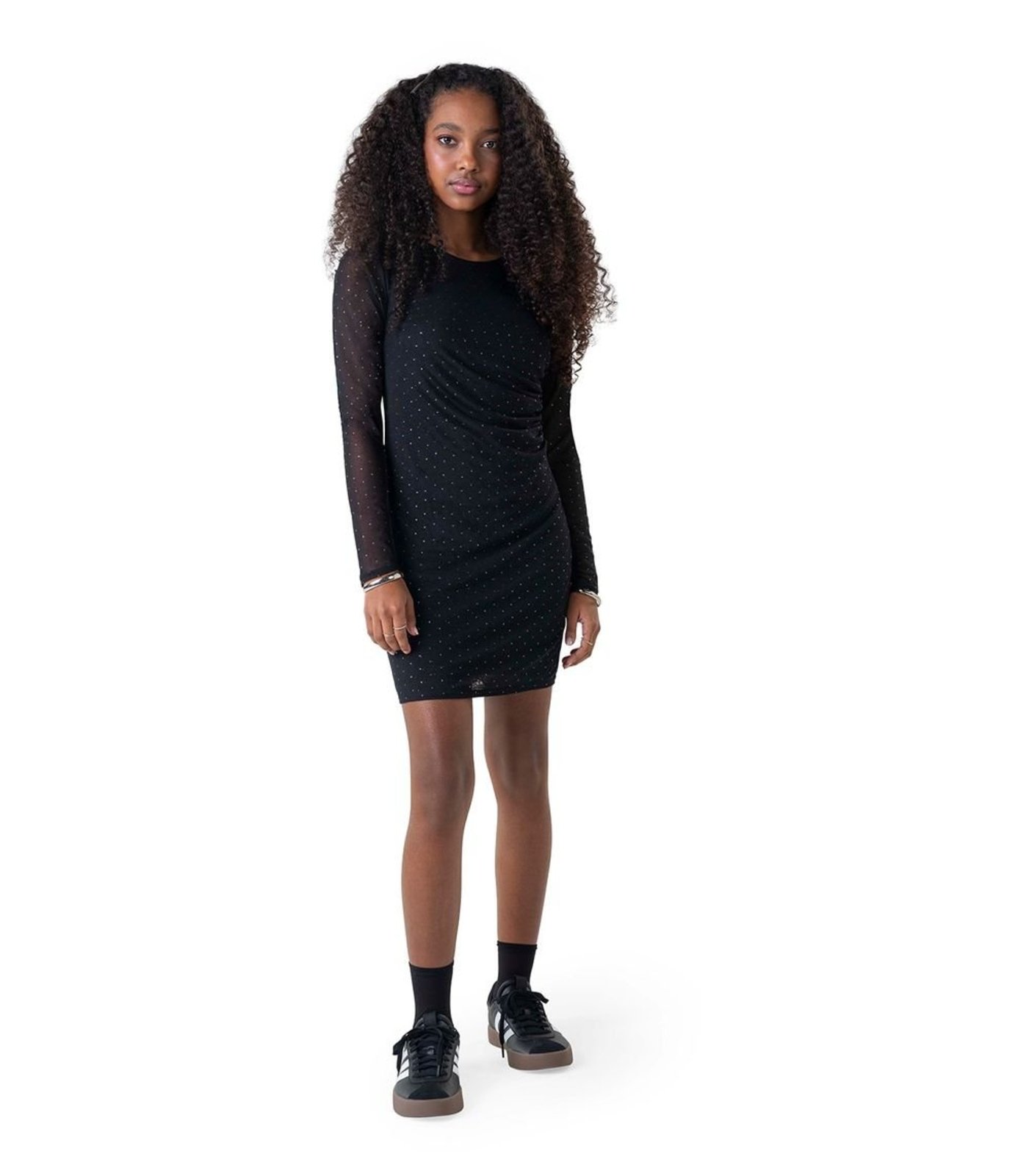 Infantil - Vestido Juvenil Com Sobreposição Minty Preto