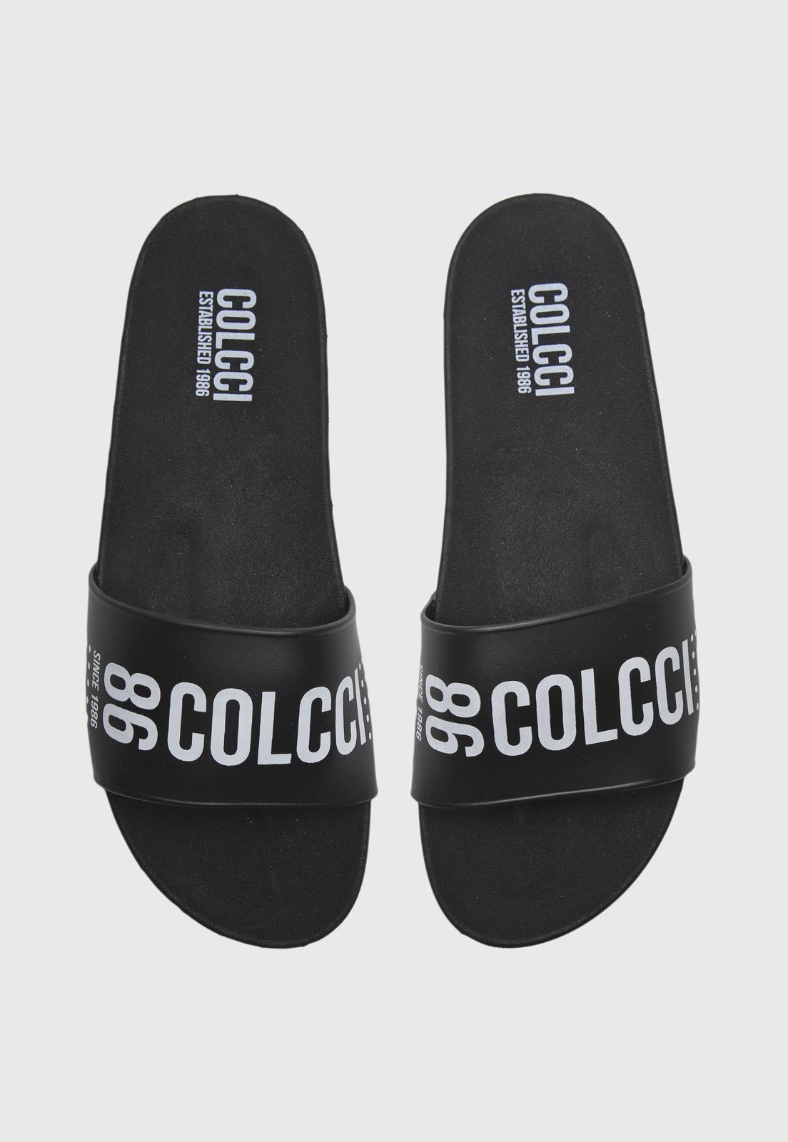 Chinelo Slide Colcci Logo Preto