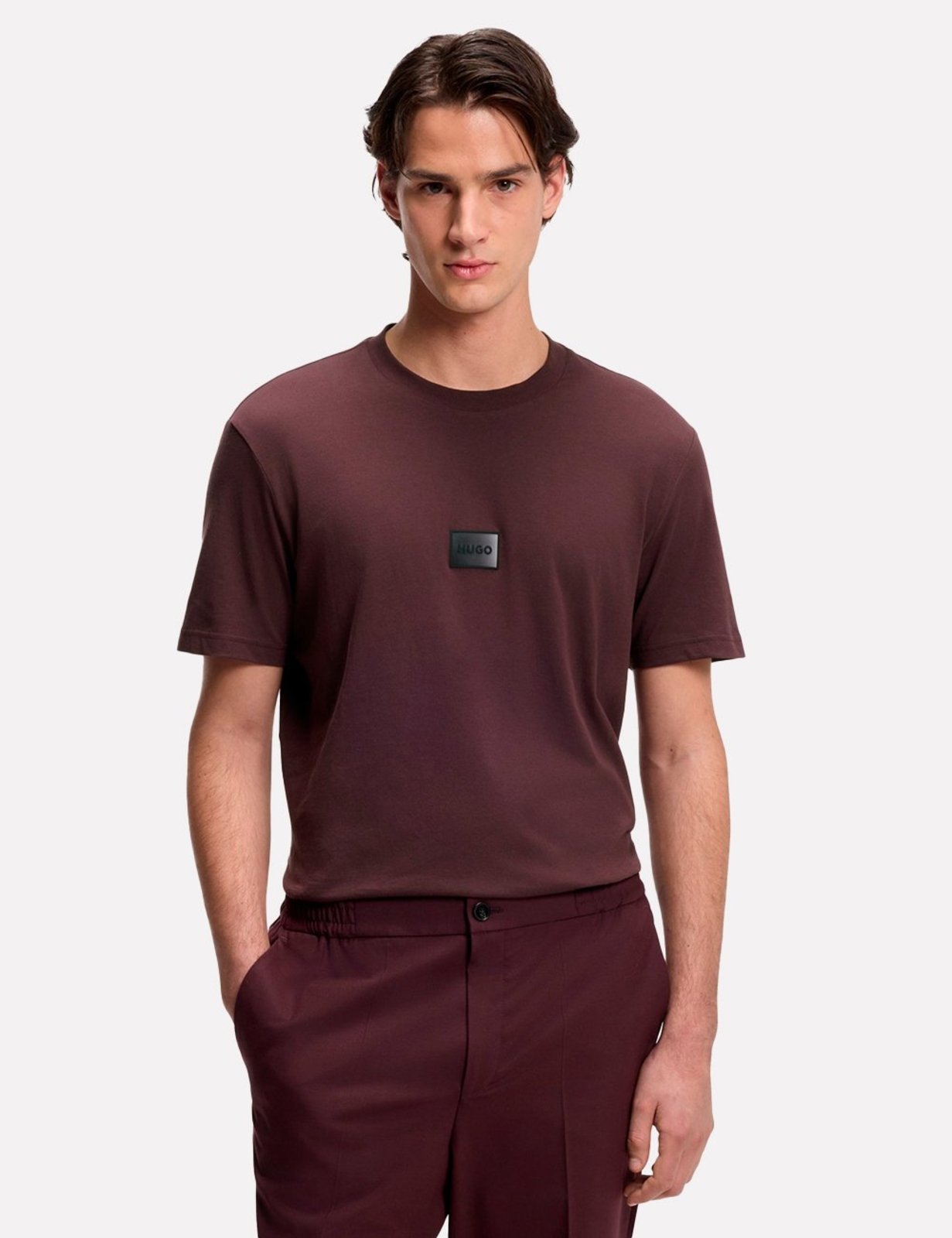 Camiseta Hugo Boss Masculina Regular Danotie Vinho