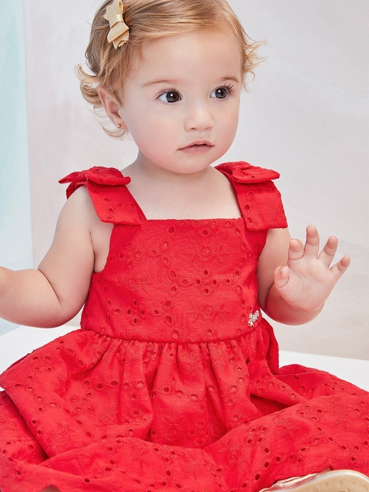 Infantil - Vestido Animê Menina Vermelho de Laise