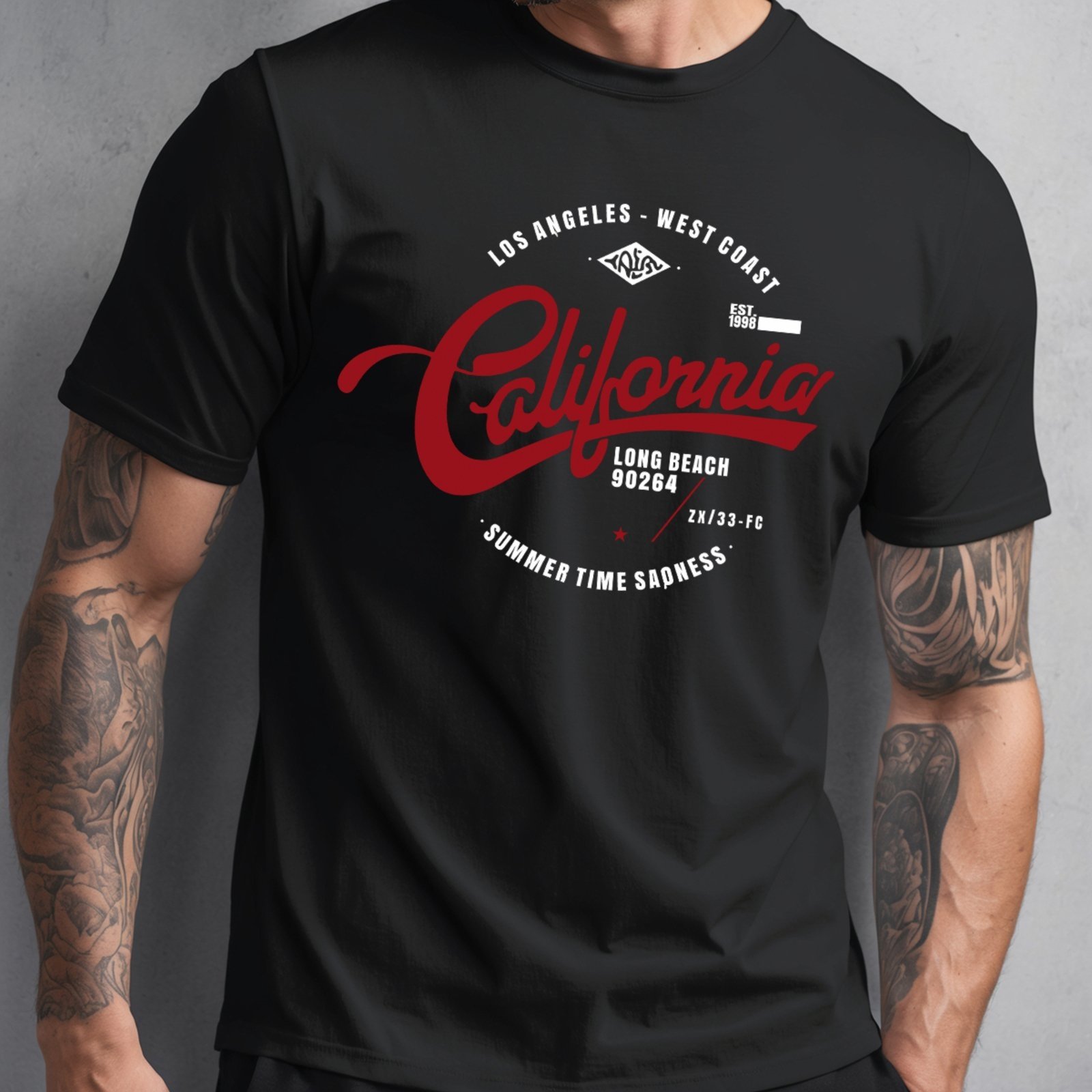 Camiseta Masculina 100% Algodão Estampada Moderna