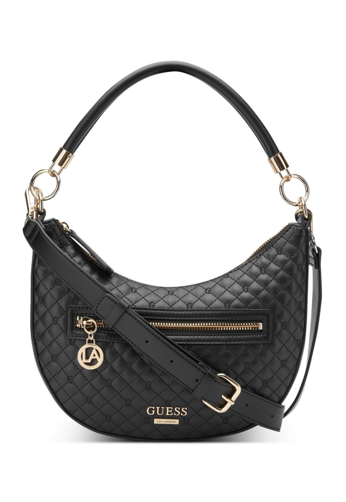 Bolsa Guess Monica Mini Top Zip Preto
