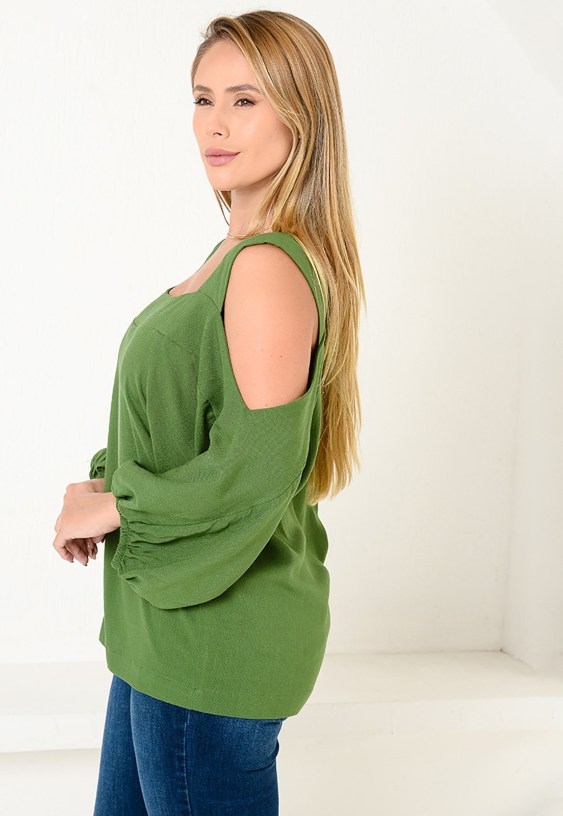 Vista 3 Blusa Ombro Vazado BBonnie Serena azul marinho BBonnie azul marinho