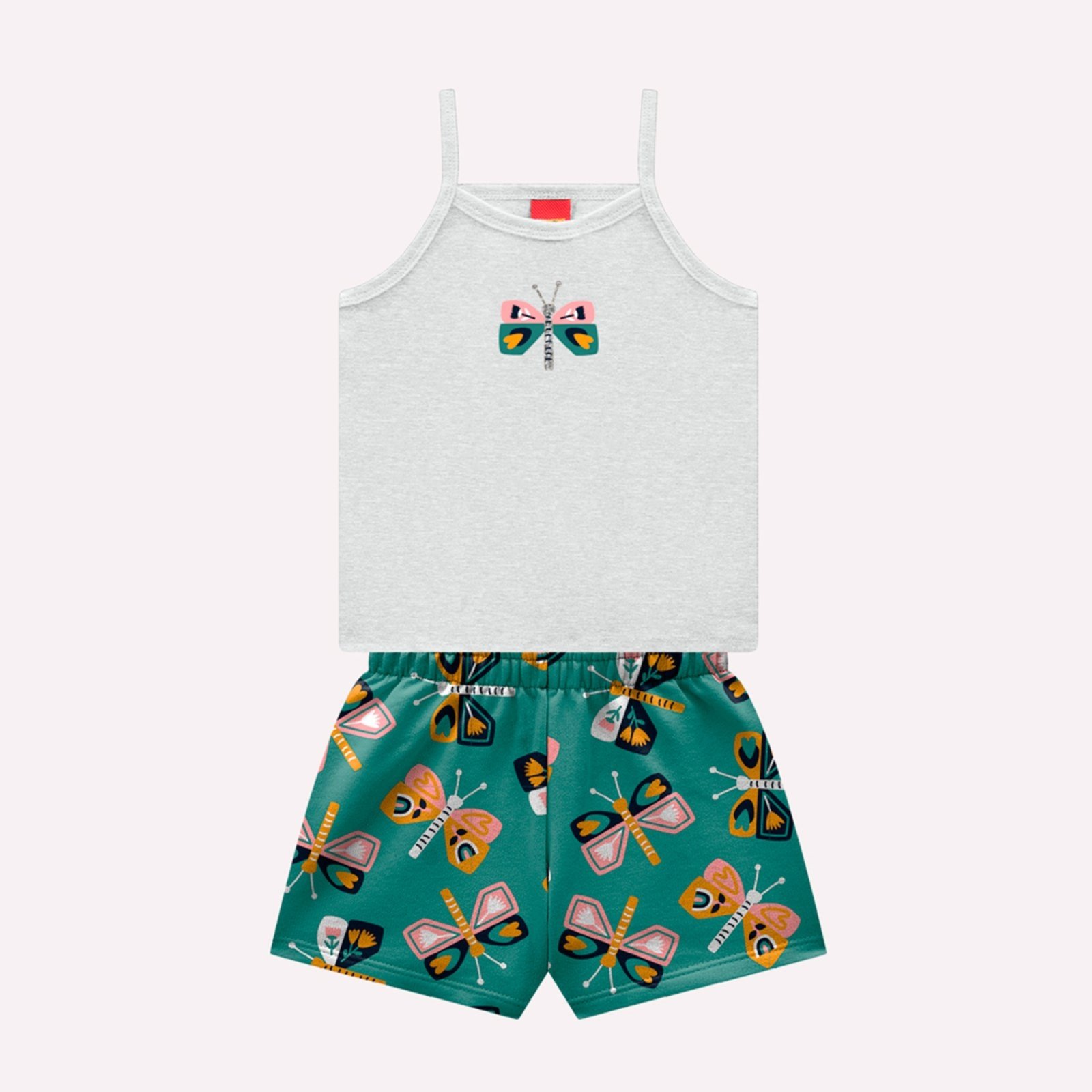 Vista 2 Infantil - Conjunto Menina Borboletas Kyly azul marinho Kyly azul marinho