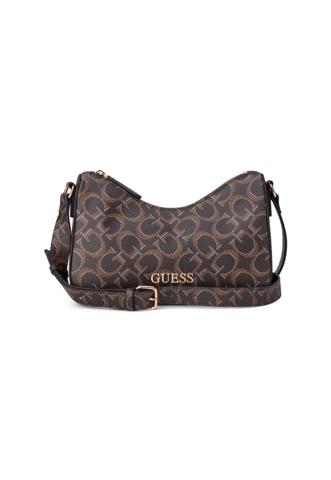Bolsa Guess Mini Elliot Transversal Marrom
