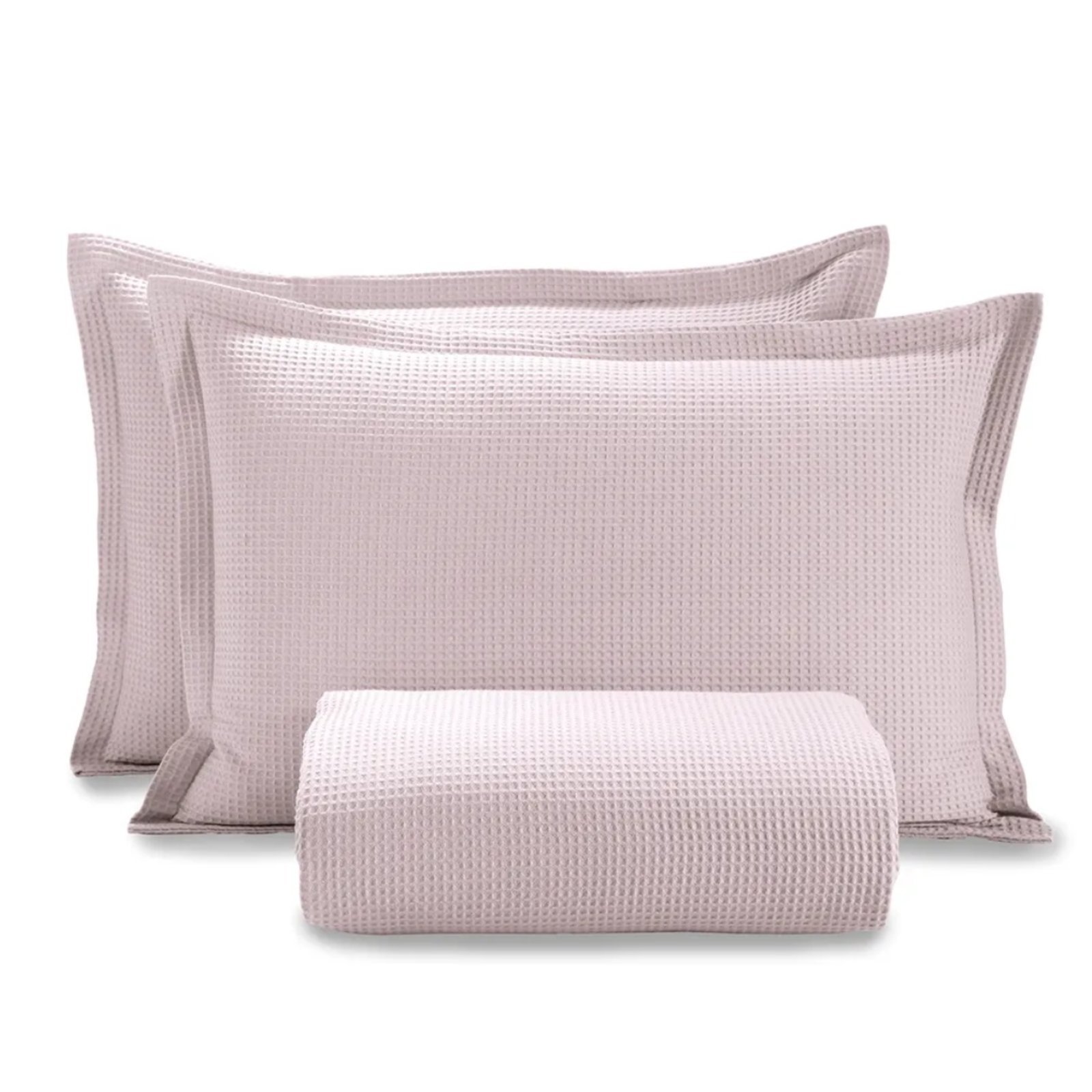 Kit Colcha Queen Piquet Dohler 3 Peças Rosa