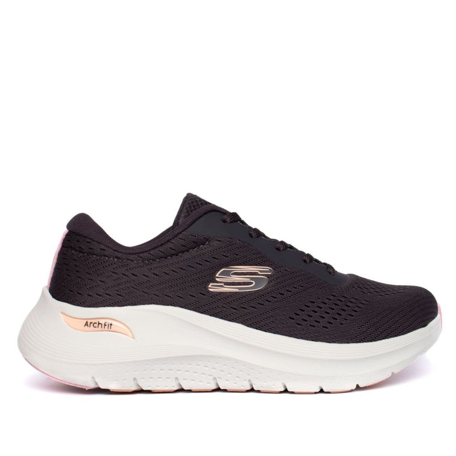 Tênis Feminino Skechers Arch Fit 2.0 Cinza Escuro/Rosé
