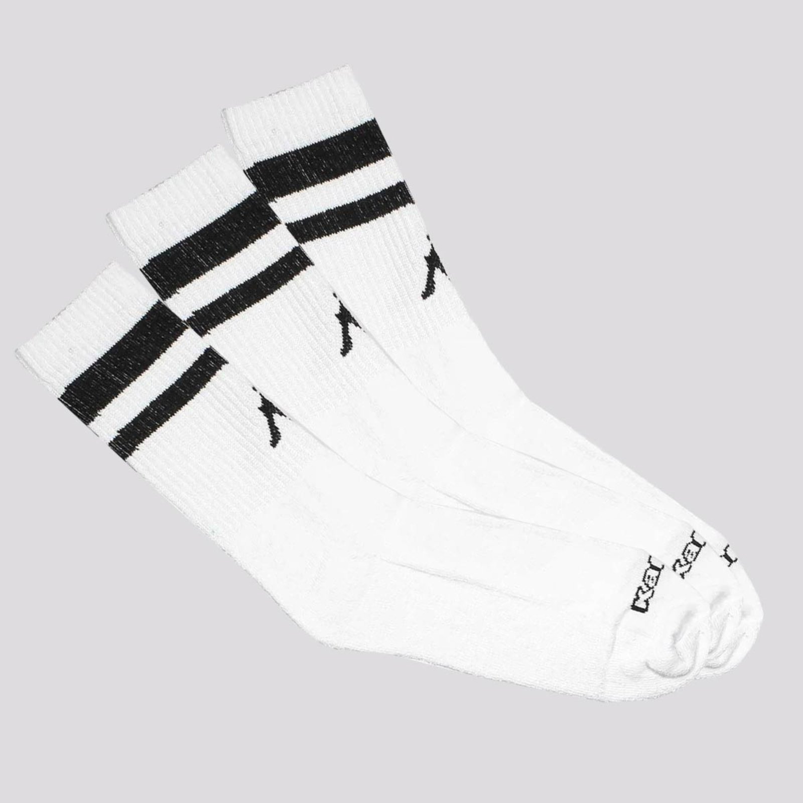 Kit Meia Kappa 3 Pares Sport Cano Alto Branca
