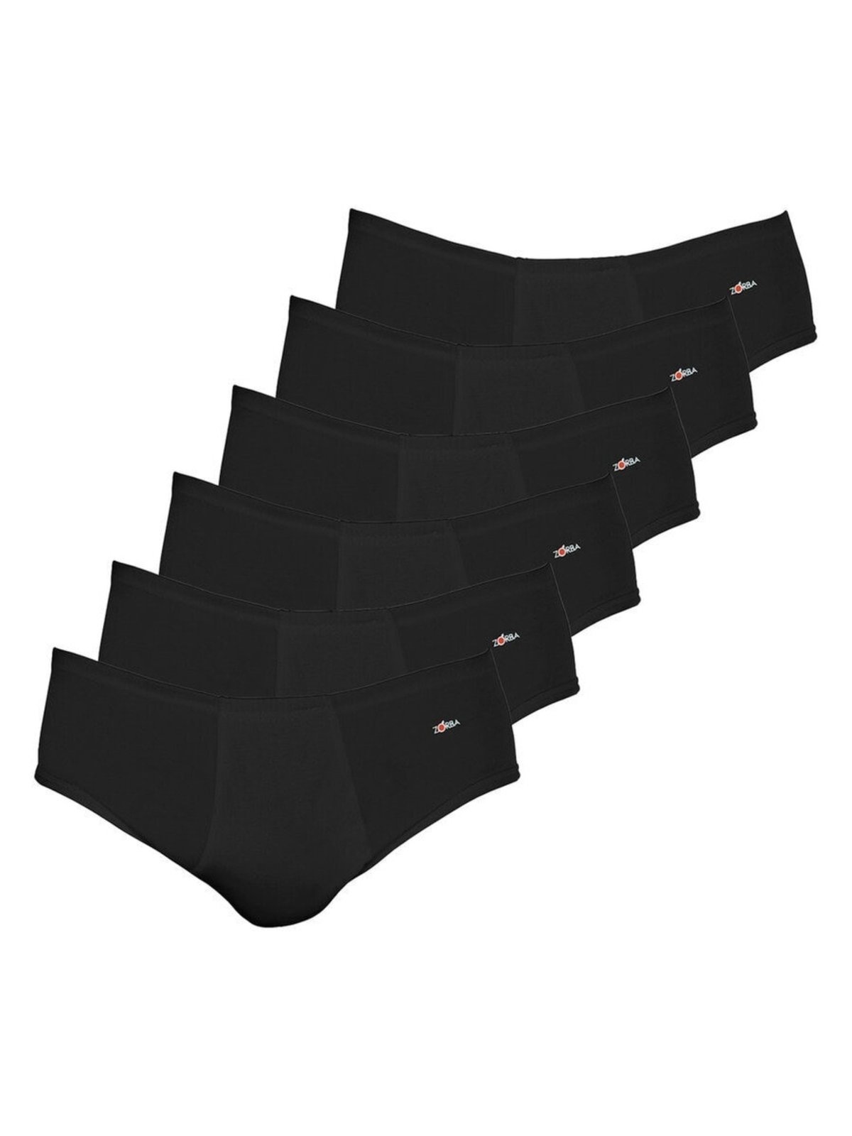 Kit com 6 Cuecas Slip Zorba com Abertura 172 Plus Size Preto