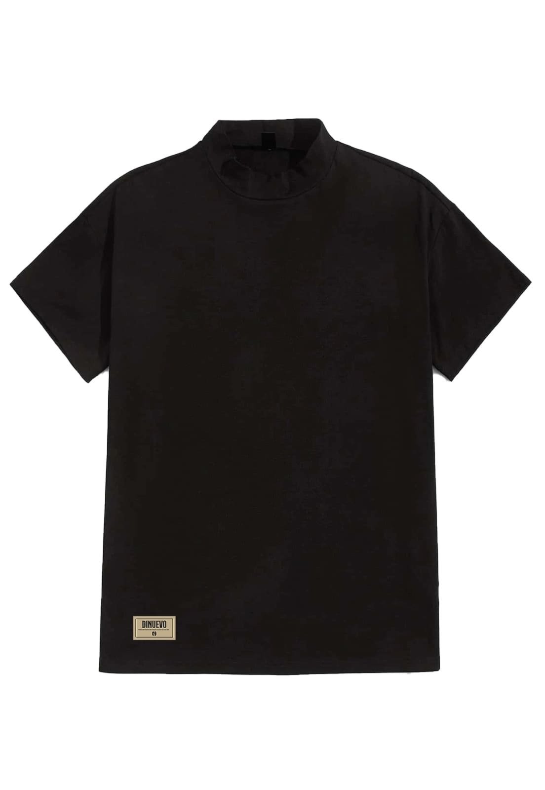 Camisa Oversized Gola Alta Streetwear Black DNV