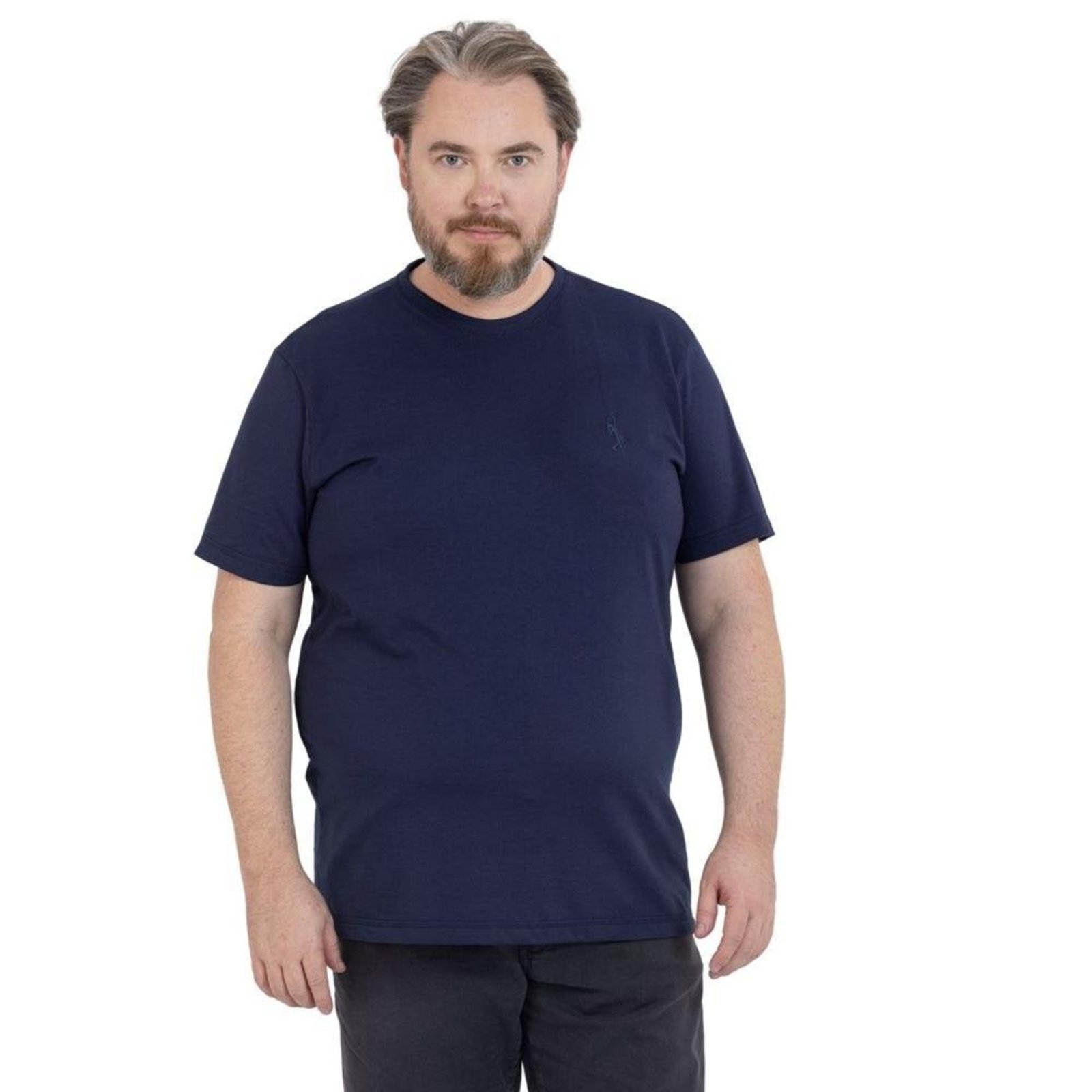 Kit 2 Camiseta Plus Size Básica Casual Masculina Confortável em Malha Leve