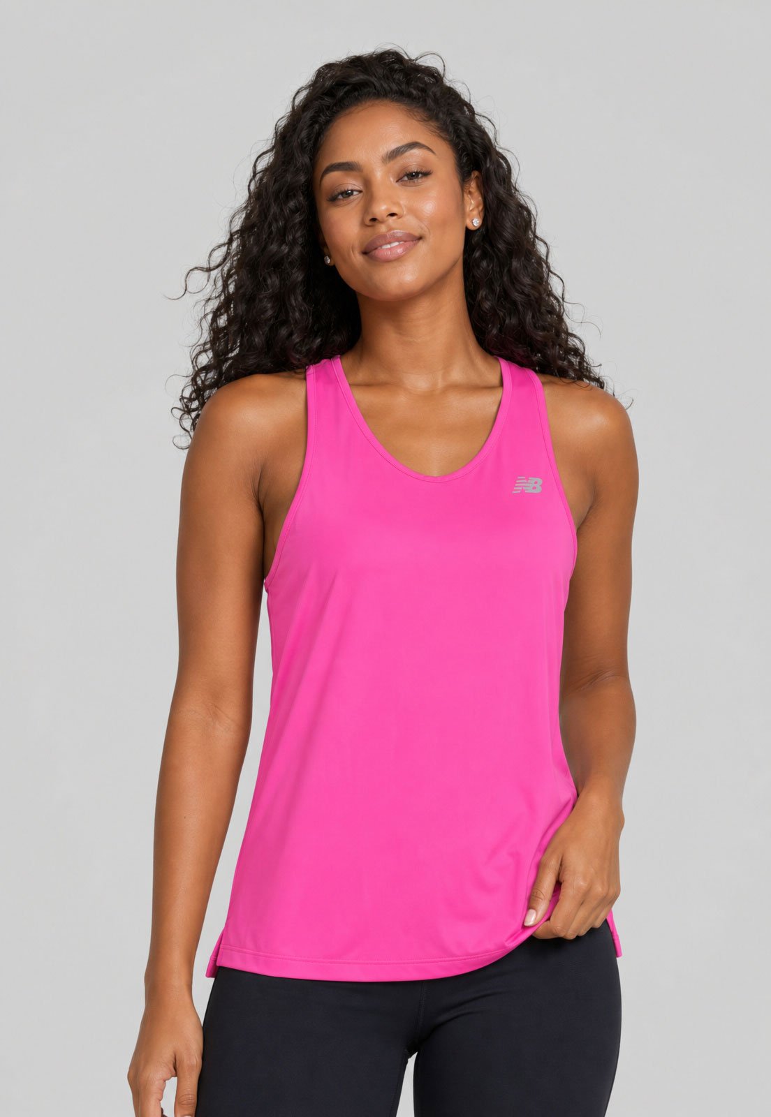 Regata Feminina New Balance Sport Essentials Rosa