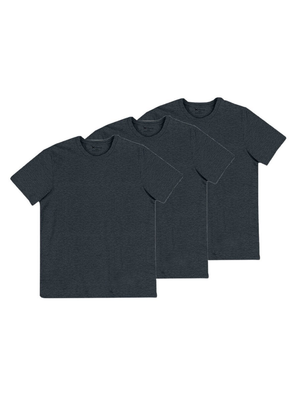Kit com 3 Camisetas Masculina Hering 201 Cinza