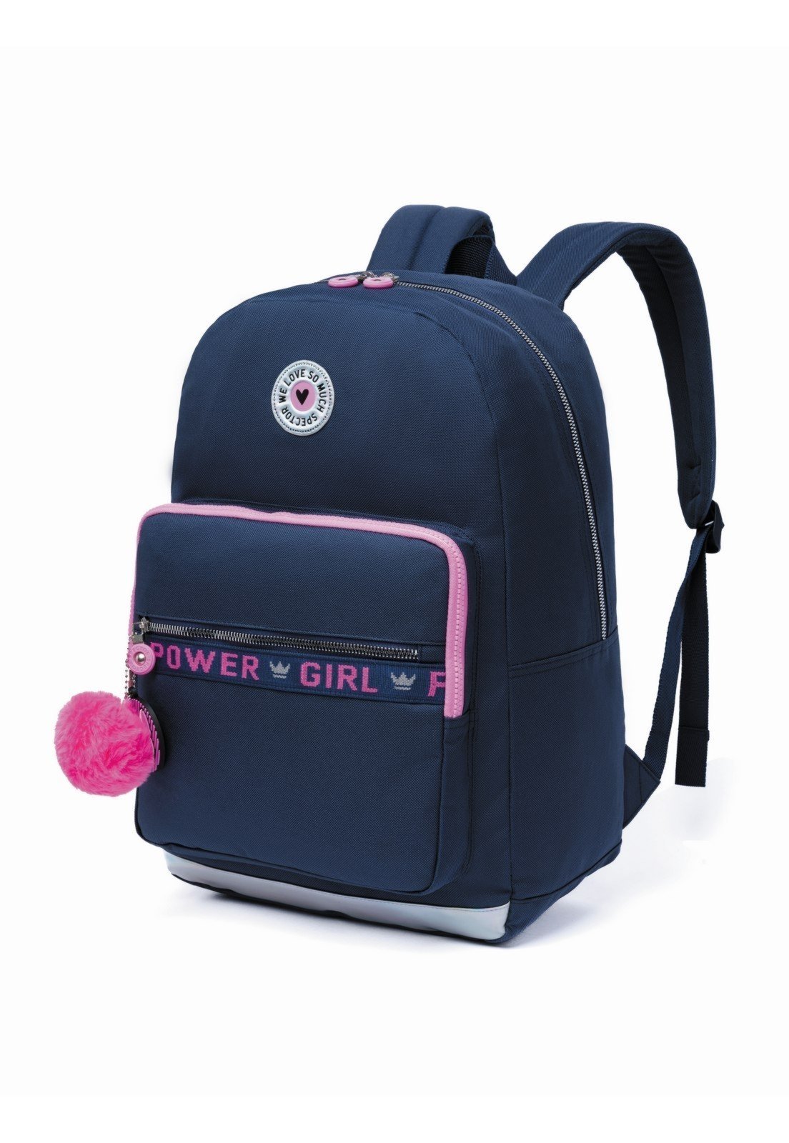 Vista 3 Infantil - Mochila Bolsa Juvenil Menina Escolar Spector Espaçosa Reforçada azul Spector azul